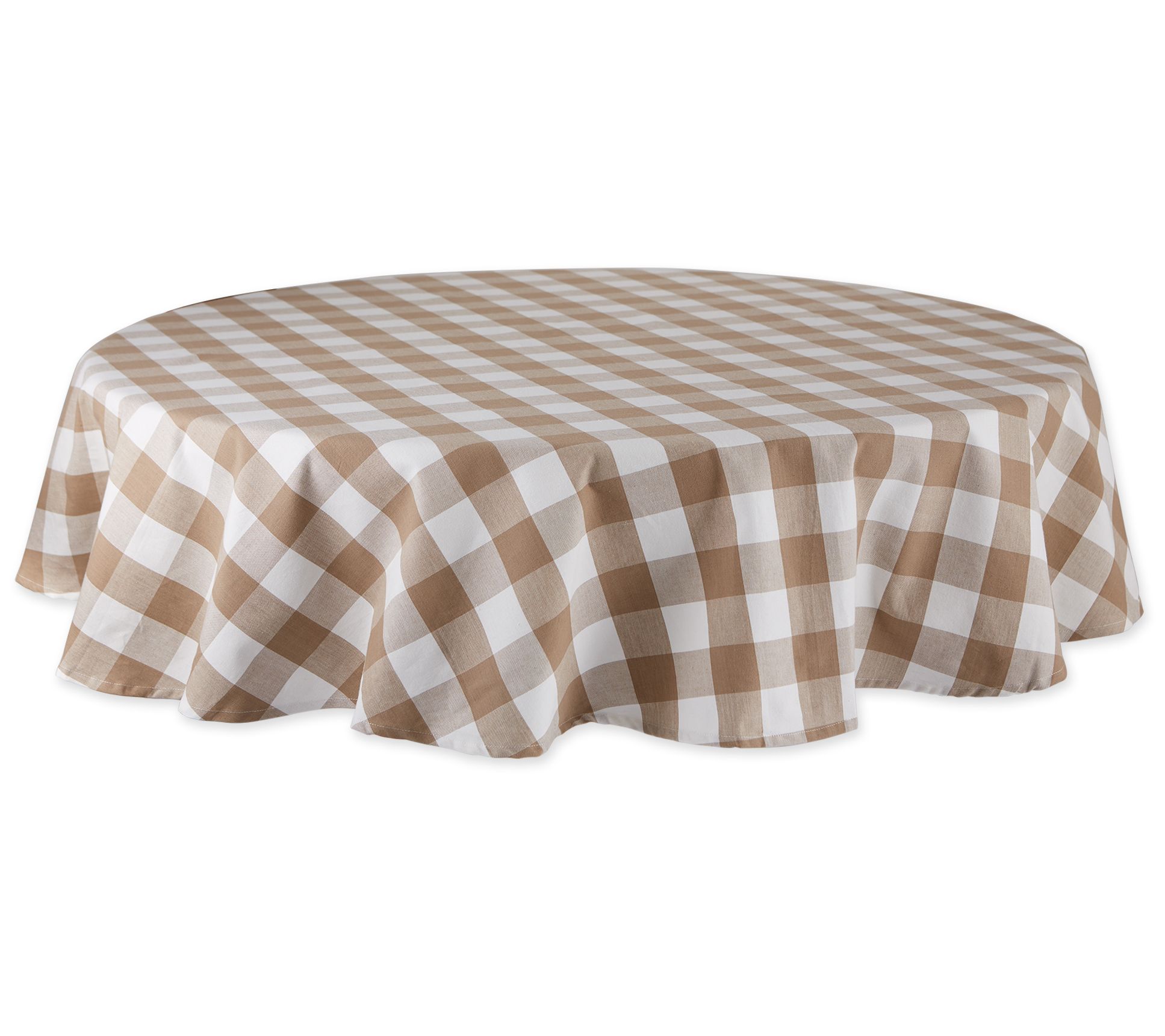 Design Imports Buffalo Check Tablecloth 70 Roun d