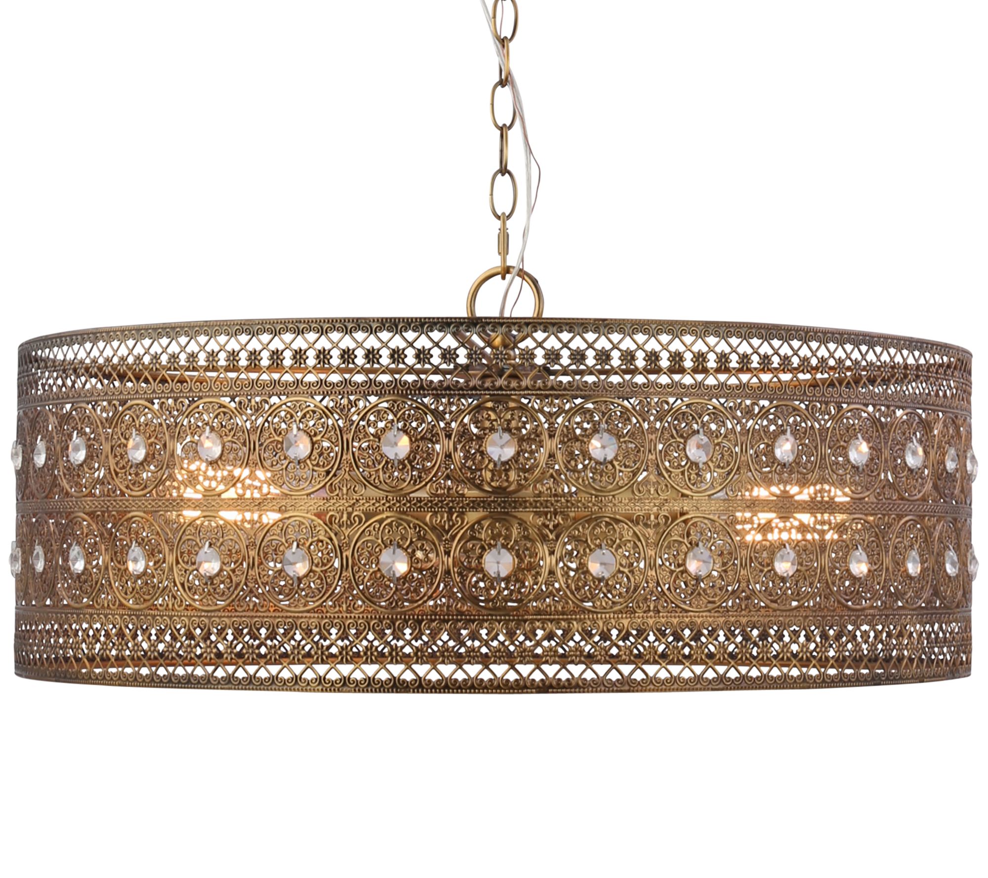 River of Goods sale Bryar Brass and K9 Crystal 3-Light Chandelier