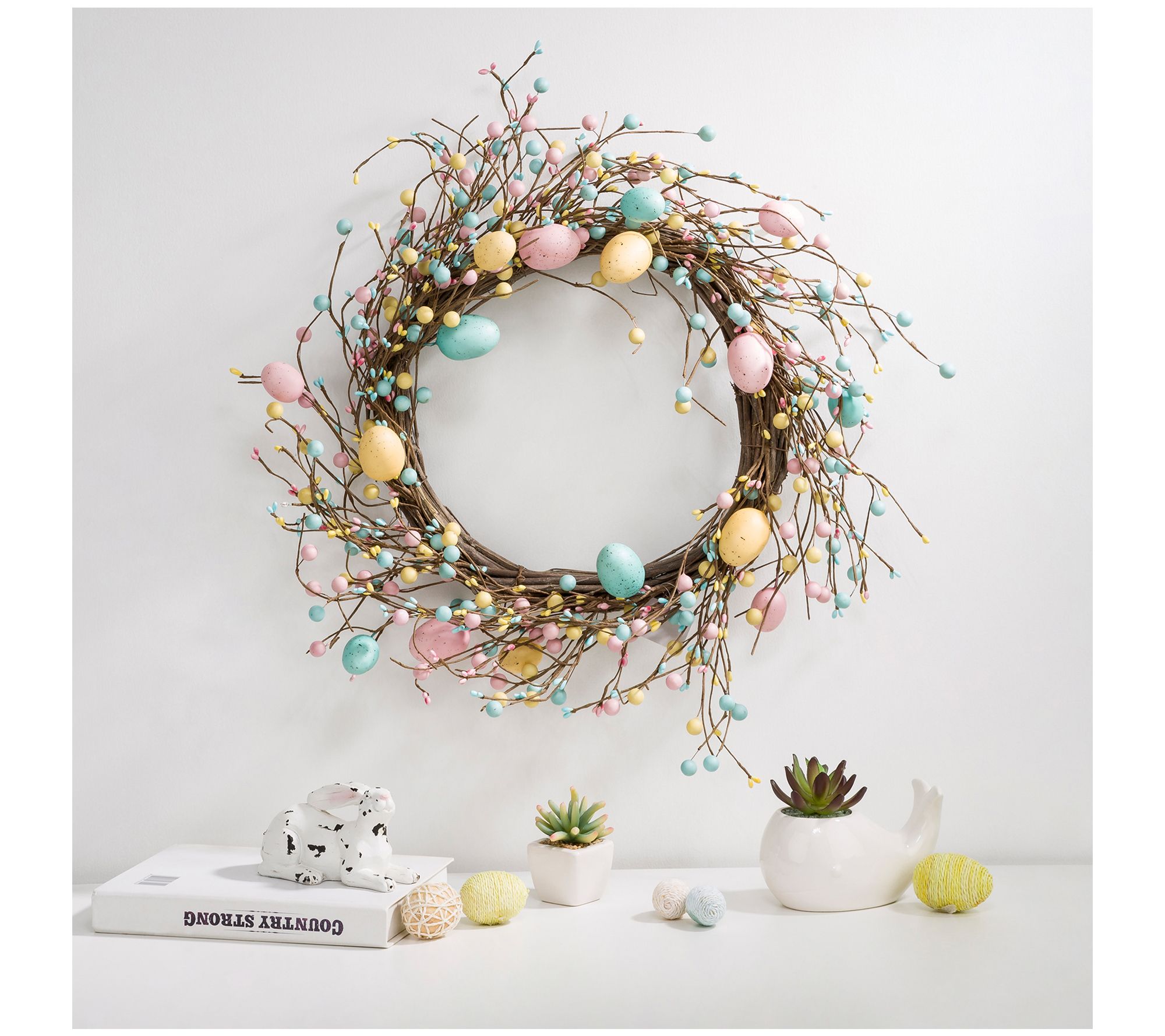 Glitzhome Easter Egg Wreath