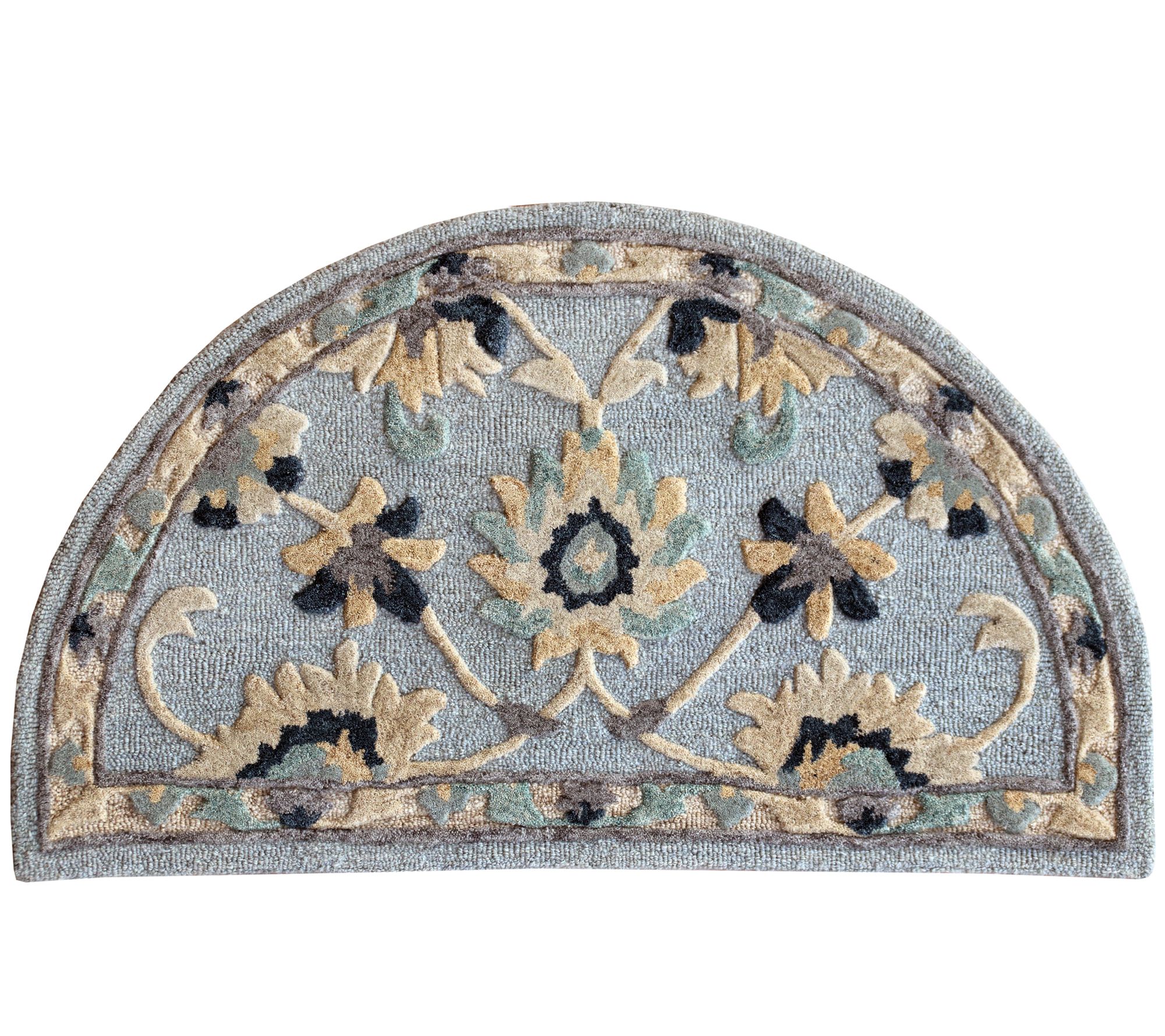 Ox Bay Traditional Floral Filigree Hearth Rug 2'3" x 3'10"