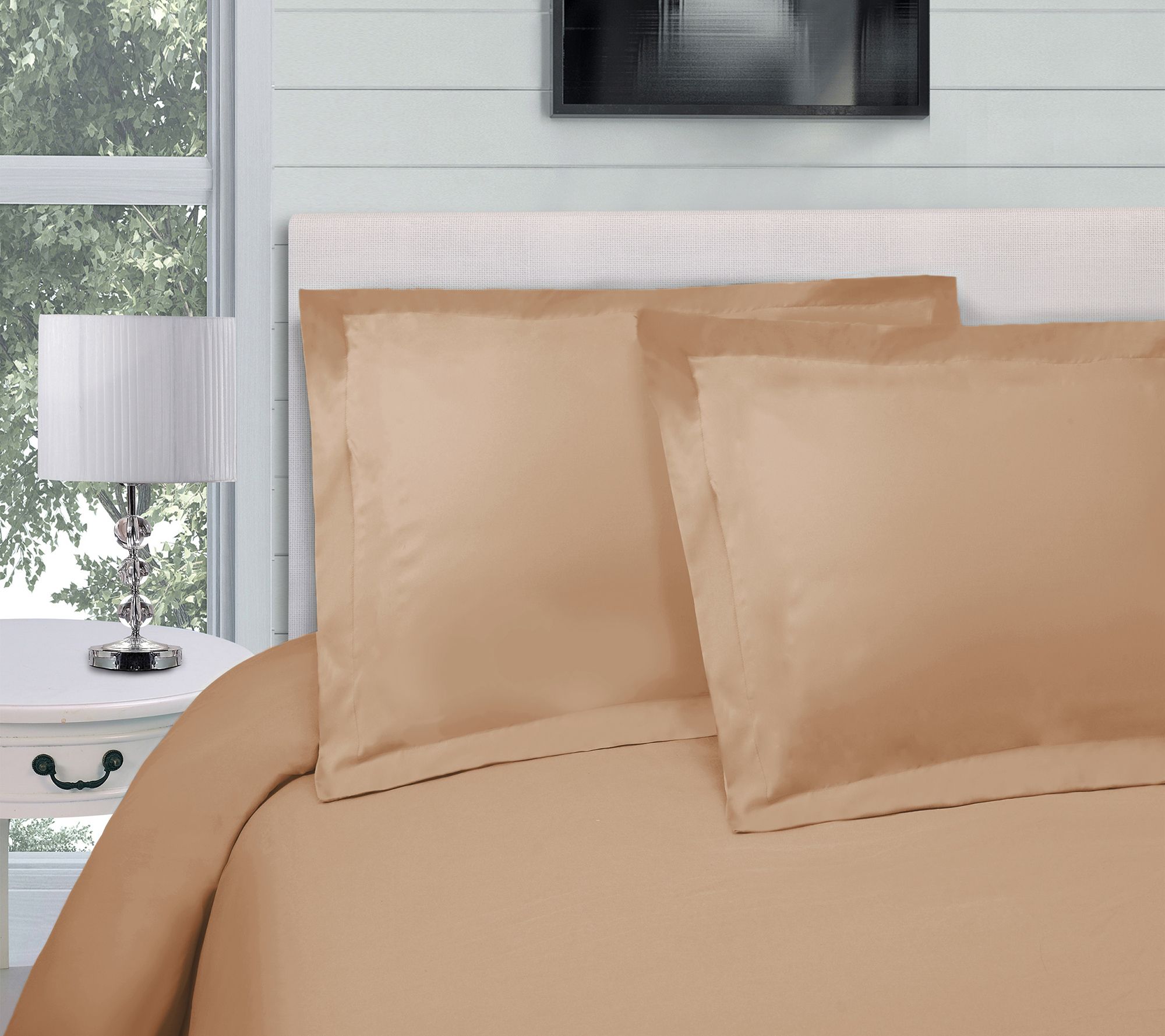 Superior 300-Thread Count Solid Duvet Cover Set , Twin