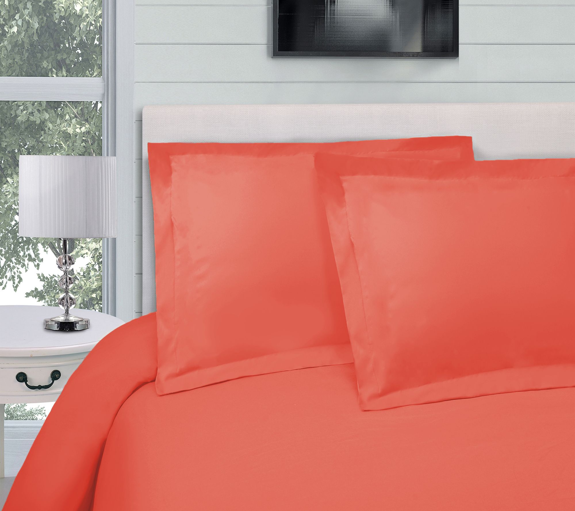 Superior 300-Thread Count Solid Duvet Cover Set, Twin