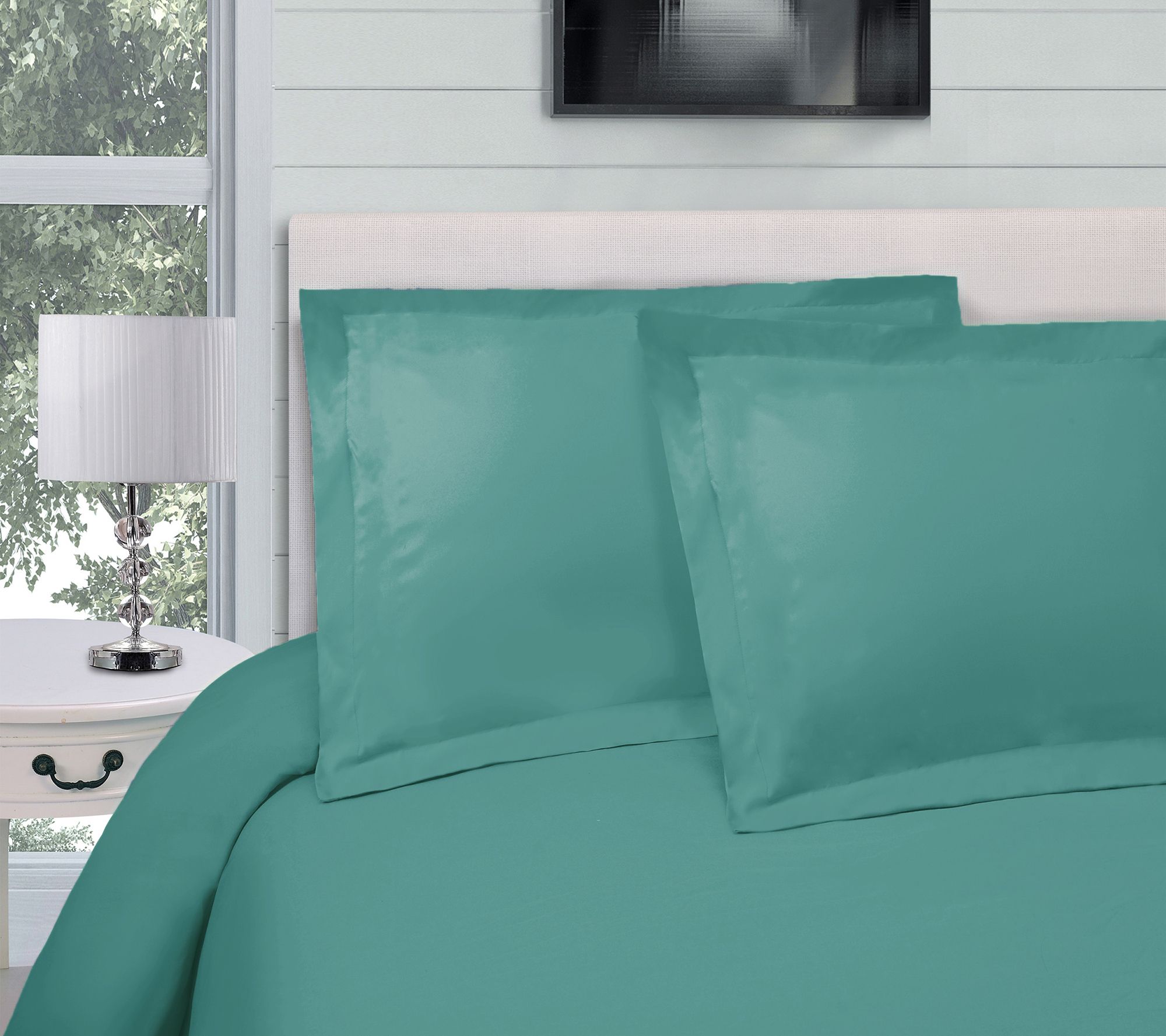 Superior 300-Th read Count Soli d Duvet Cover S et, Twin