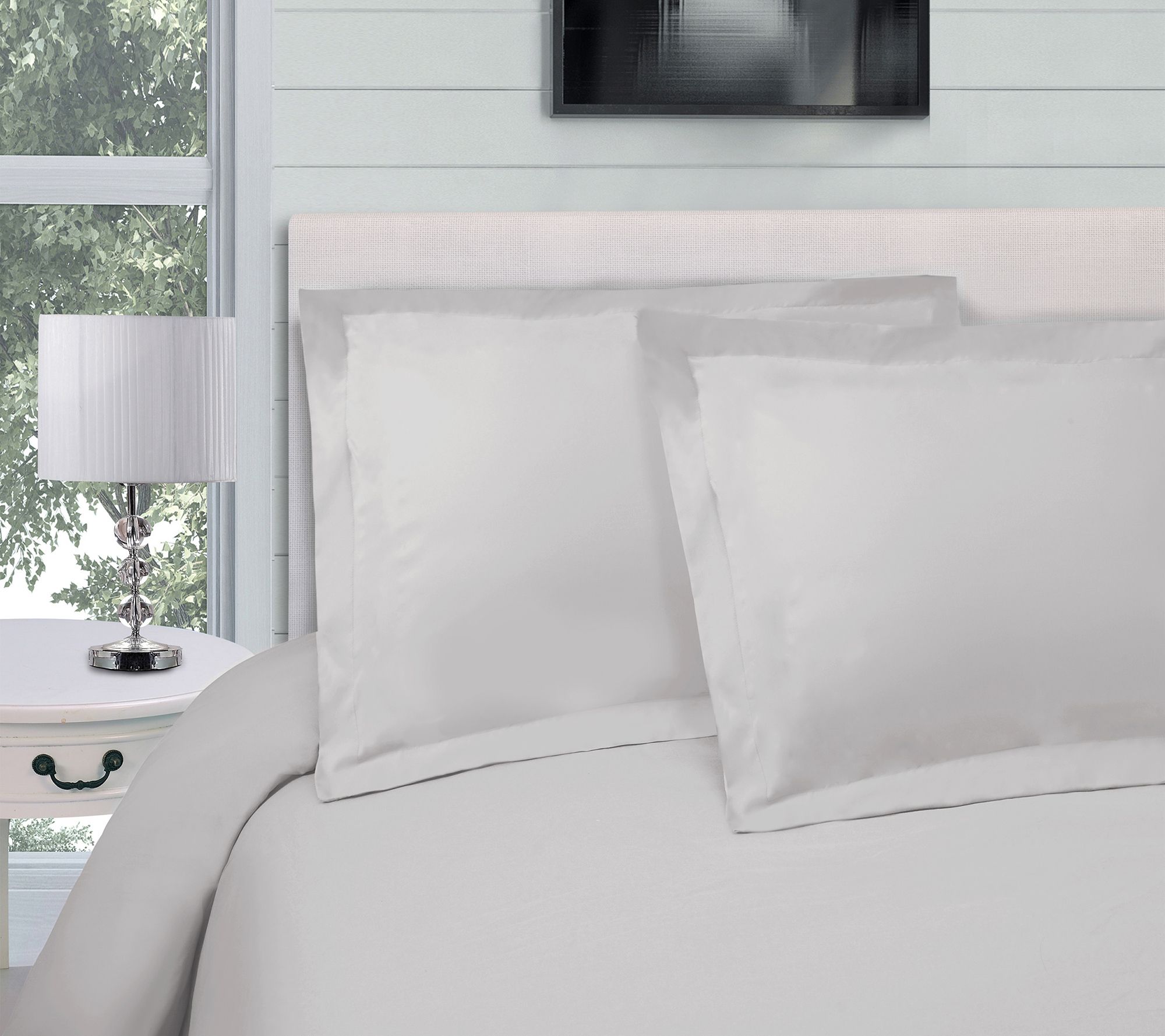 Superior 300-Thread Count Solid Duvet Cover Set, Twin
