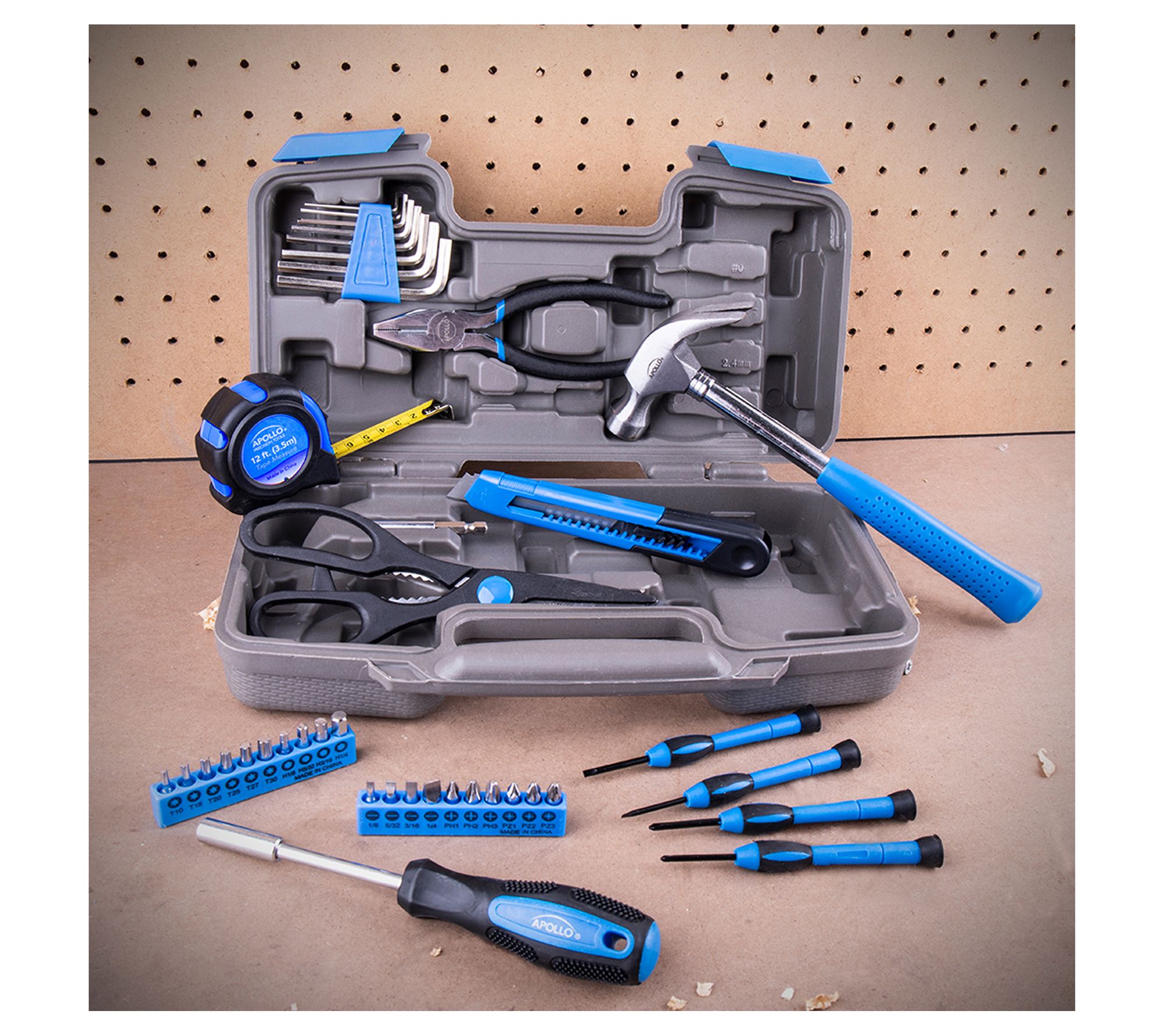Complete Household tool Kit in case 144 pieces with 4.8V Cordless