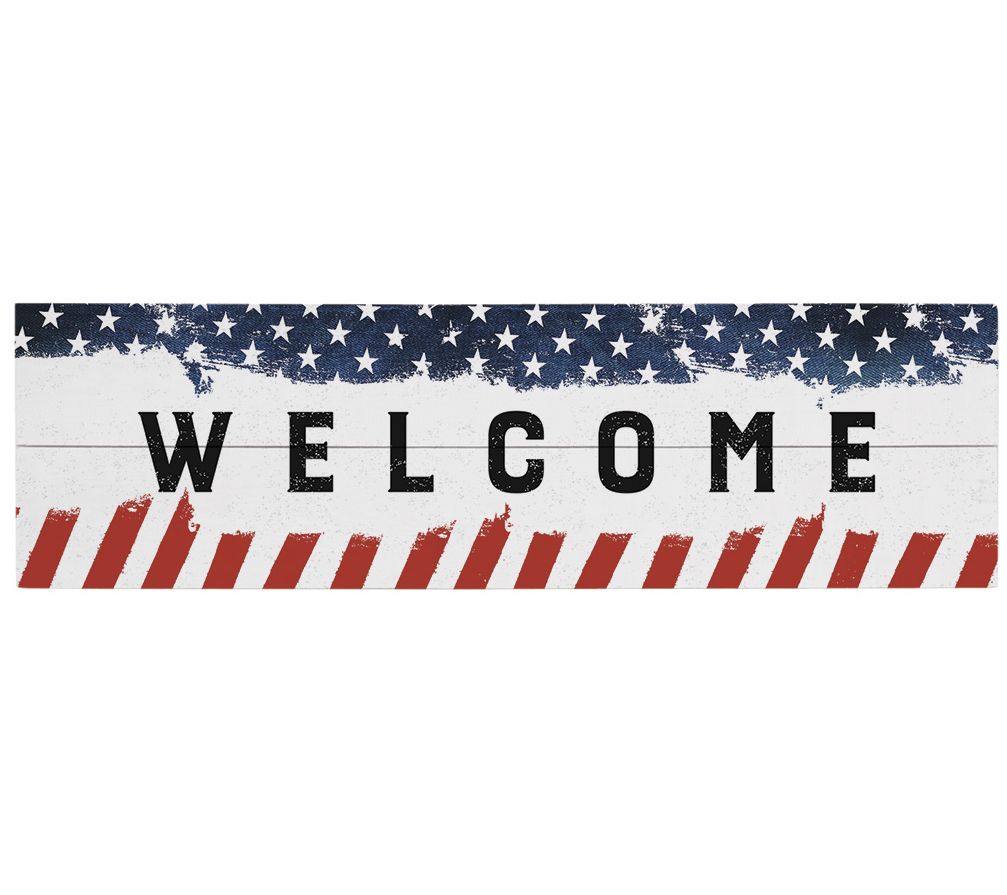 Sincere Surroundings 24" Welcome Flag Vintage Pllet Board