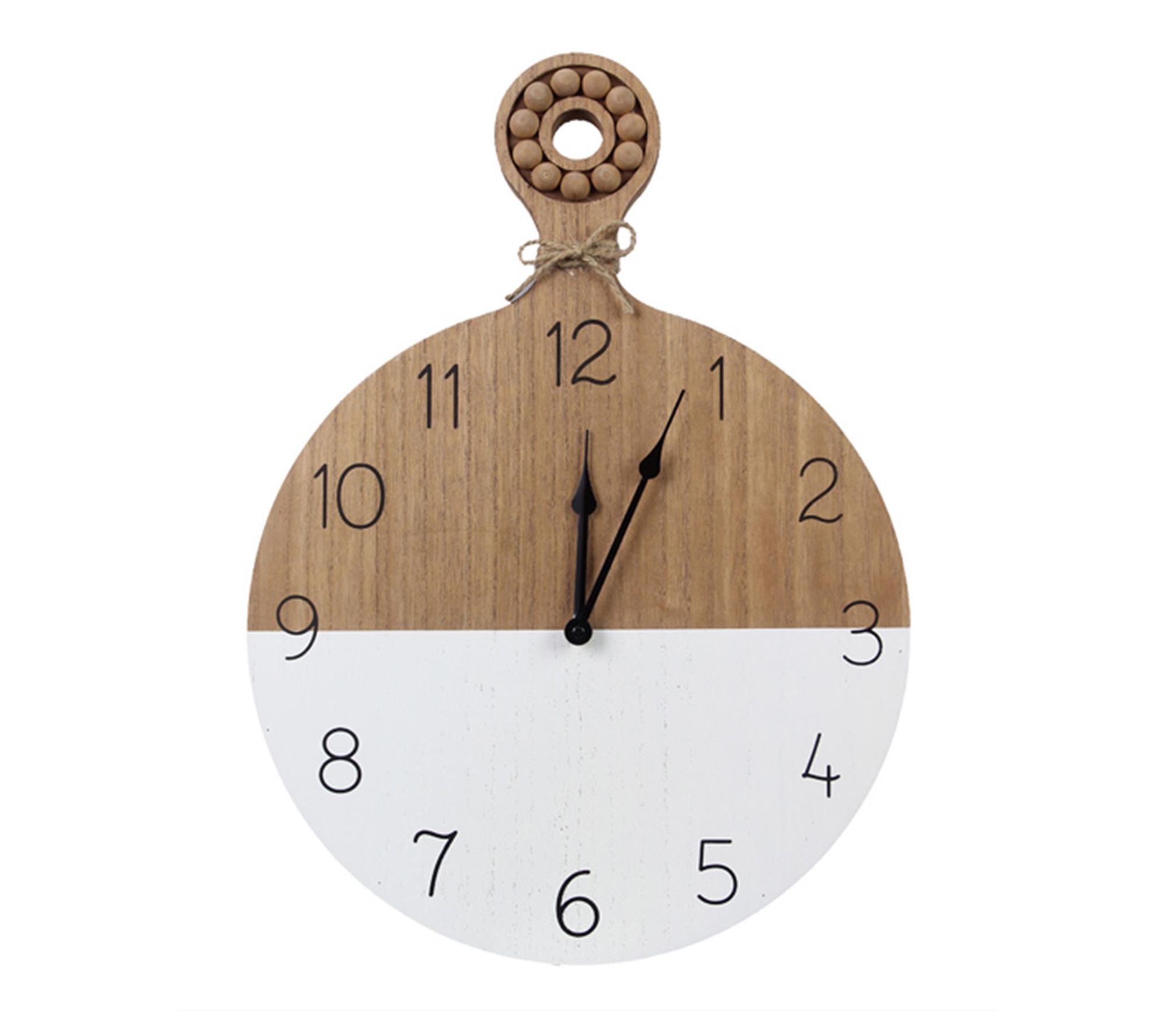 Young's Wood New Country Wall Clock with Blessing Beads