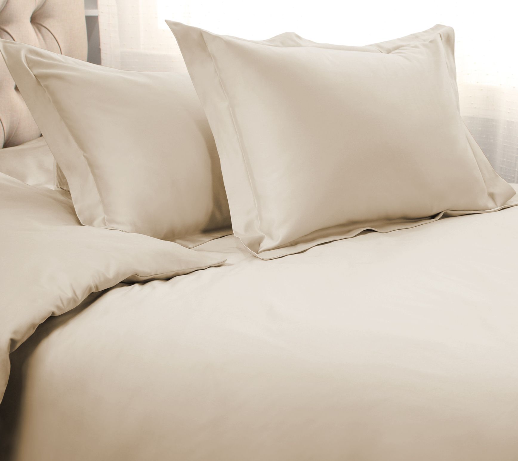 Superior 1500-T C Solid Egyptia n Cotton Duvet Cover Set- F/Q