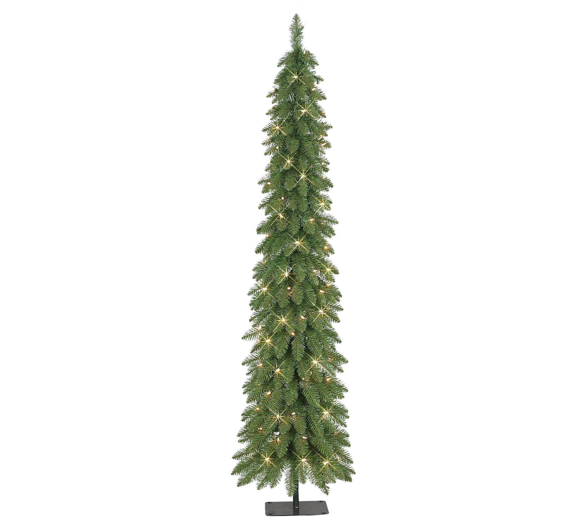 Puleo 6' Pre-Lit Alpine Artificial Pencil Tree00 Lights