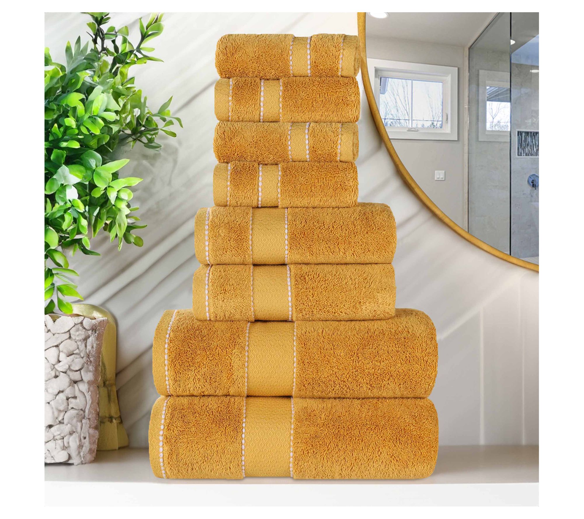 Superior Niles Egyptian Giza Cotton Ultra-Plush8-PC Towel Set