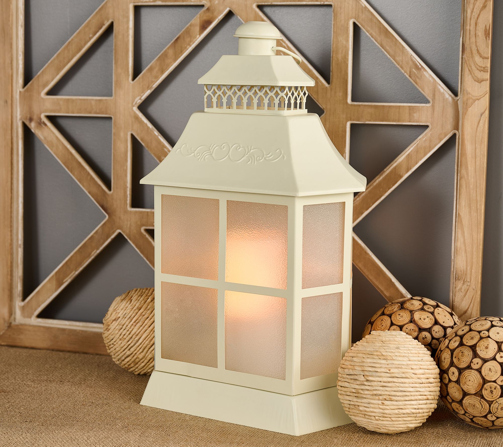 18" In/Outdoor Flickering Flame Lantern by Valerie