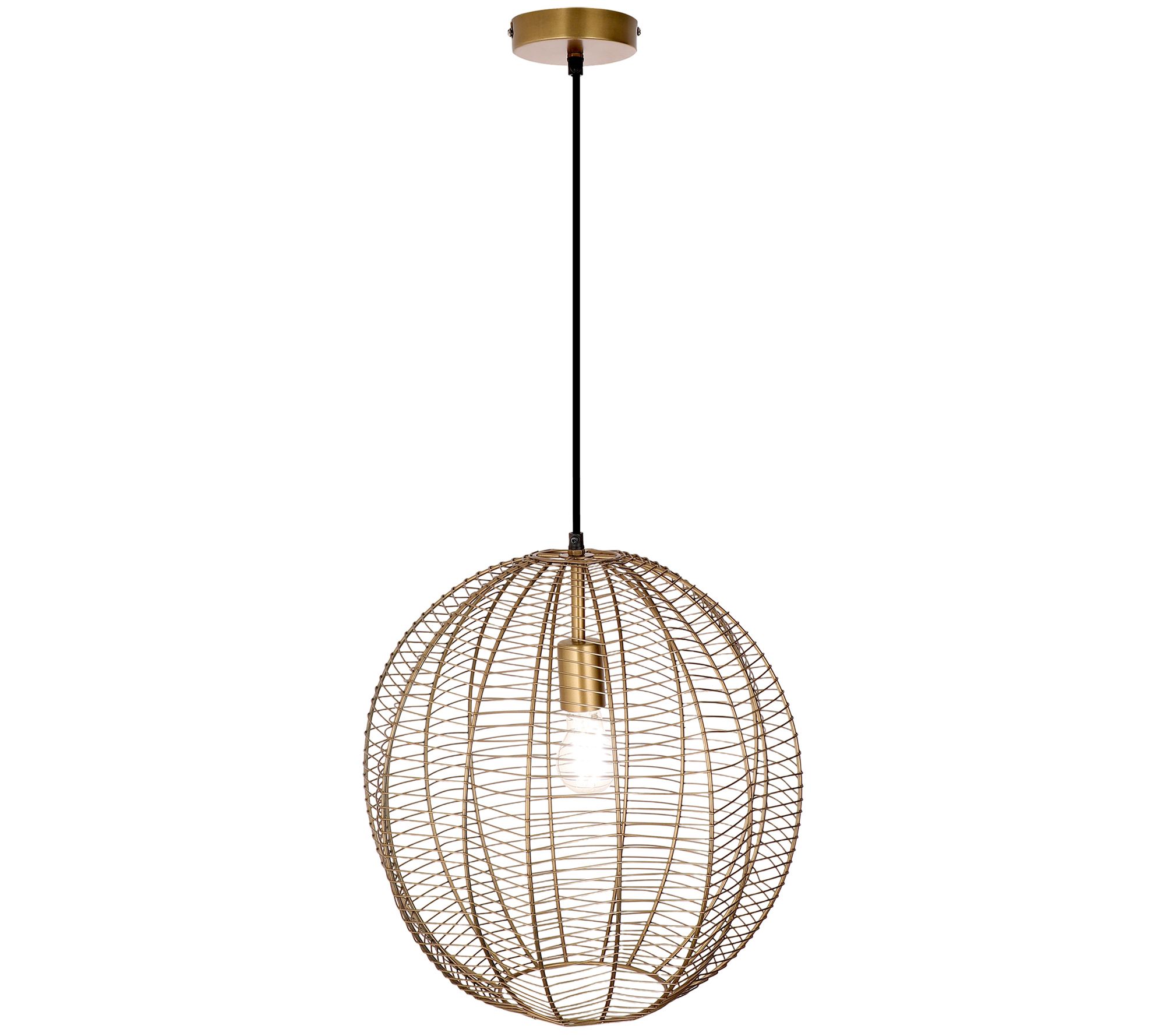 River of Goods 12"W Antique Brass Wire WrappedPendant Light