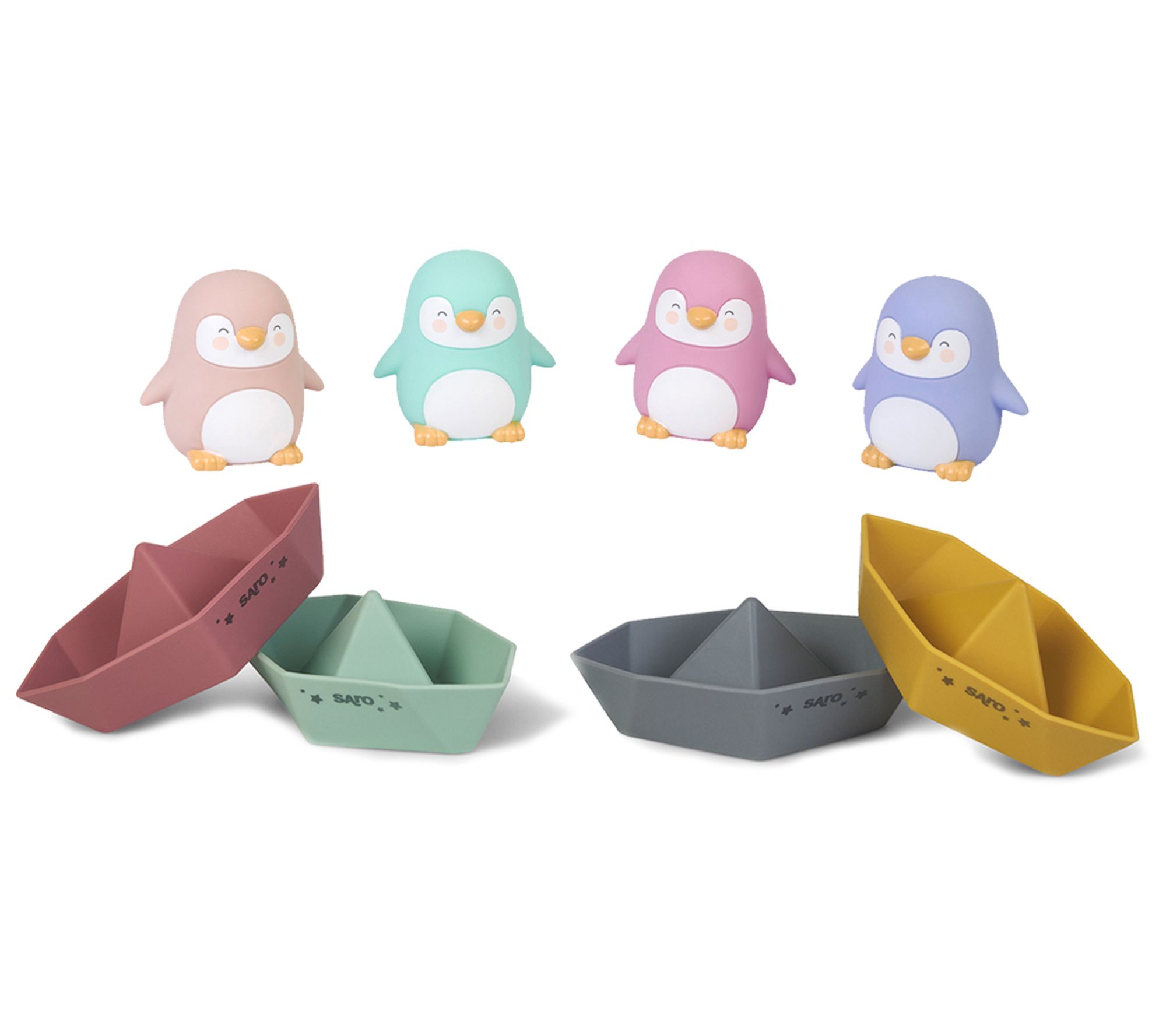 SARO Penguin Party Bath Boat Set