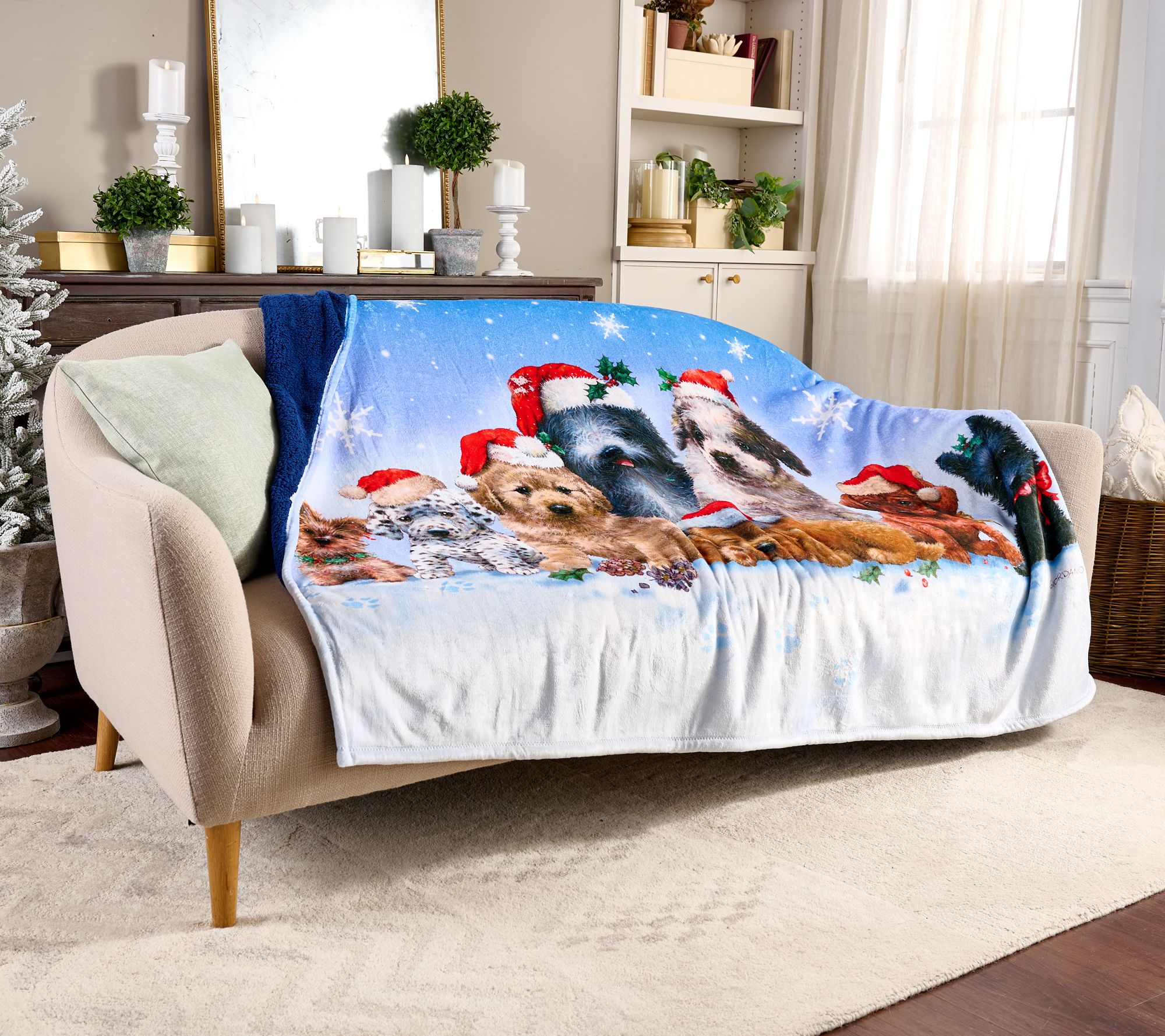 Giordano Brothers 60x70 Holiday Printed Throw by Berkshire