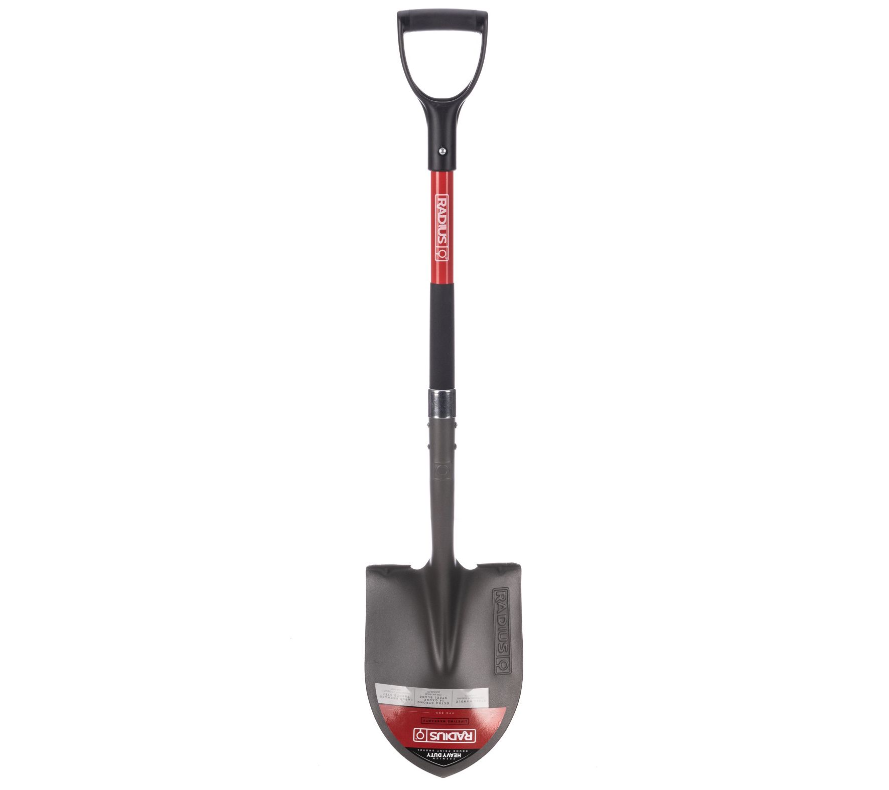 Radius Premium 41"  D-Handle Round-Point Shovel Steel Handle