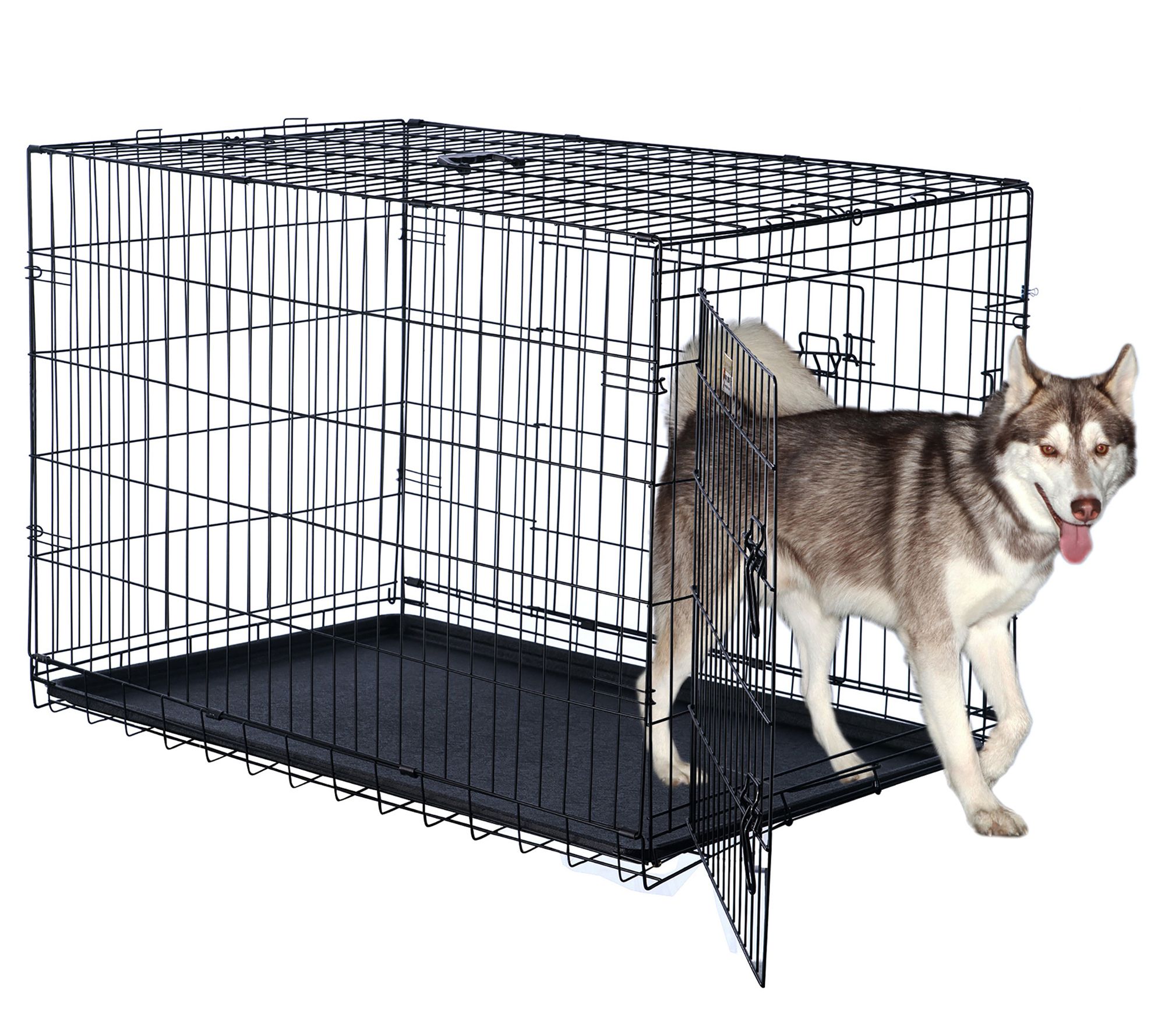 Petmaker 42 Dog Kennel Dog Crate Front and Side Access QVC