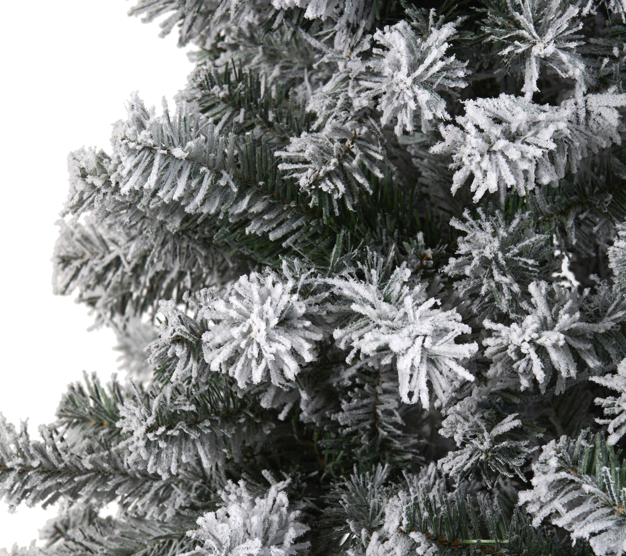 Nearly Natural 6-ft Flocked Rock Springs Christmas Tree - QVC.com