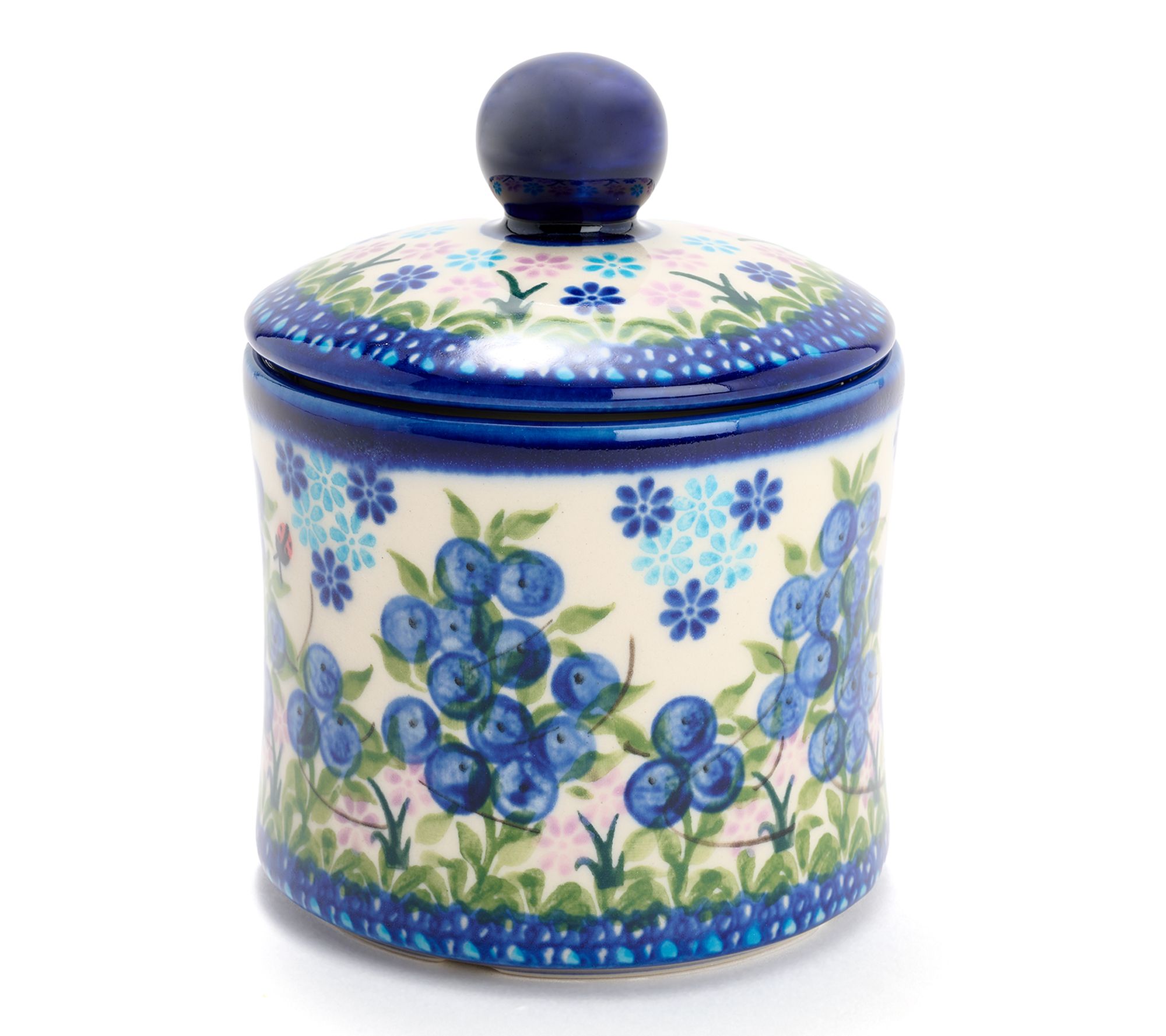 Lidia's Polish Pottery Hand Painted Petite Lidded Jar