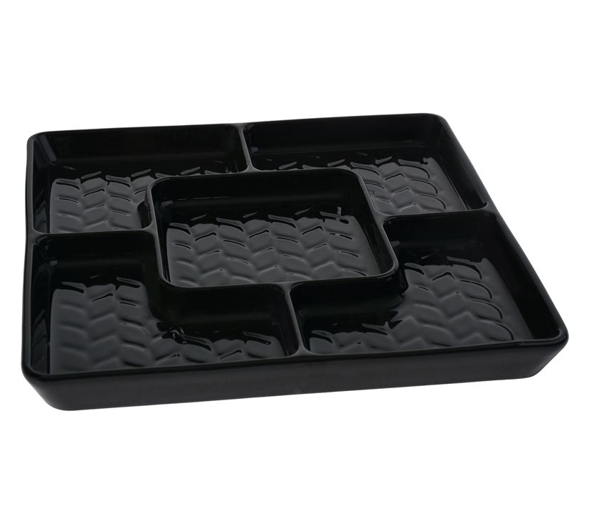 Temp-tations Carved Willow 11"x11" Divided Server