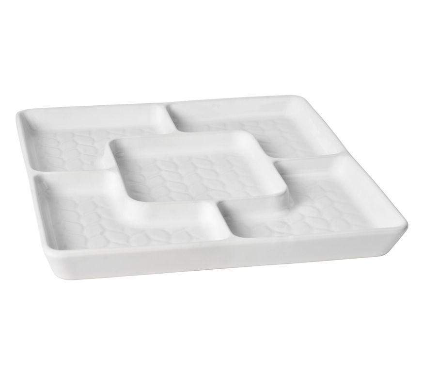 Temp-tations Carved Willow 11"x11" Divided Server