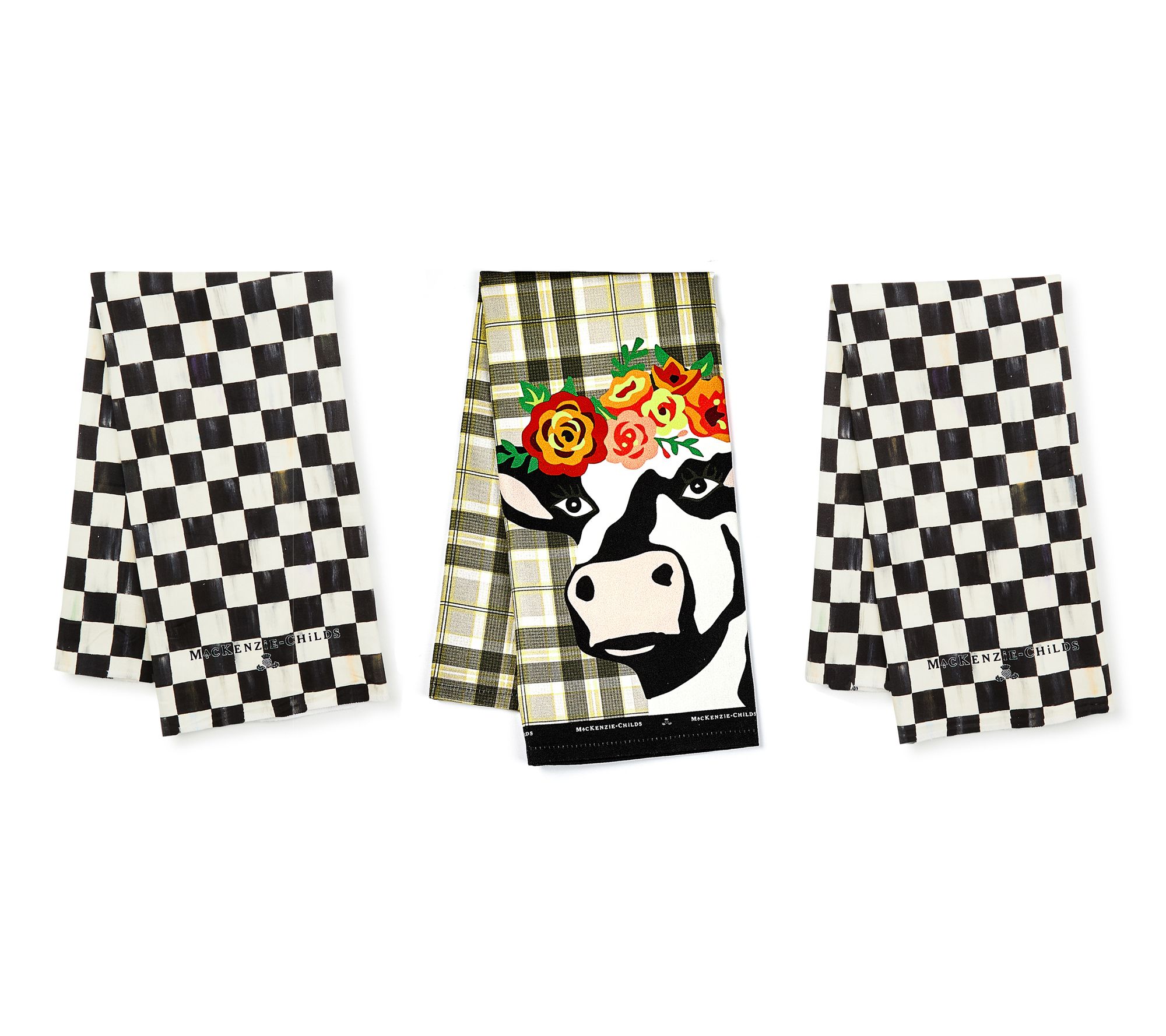 MacKenzie- Childs Set of 3 Tea Towels