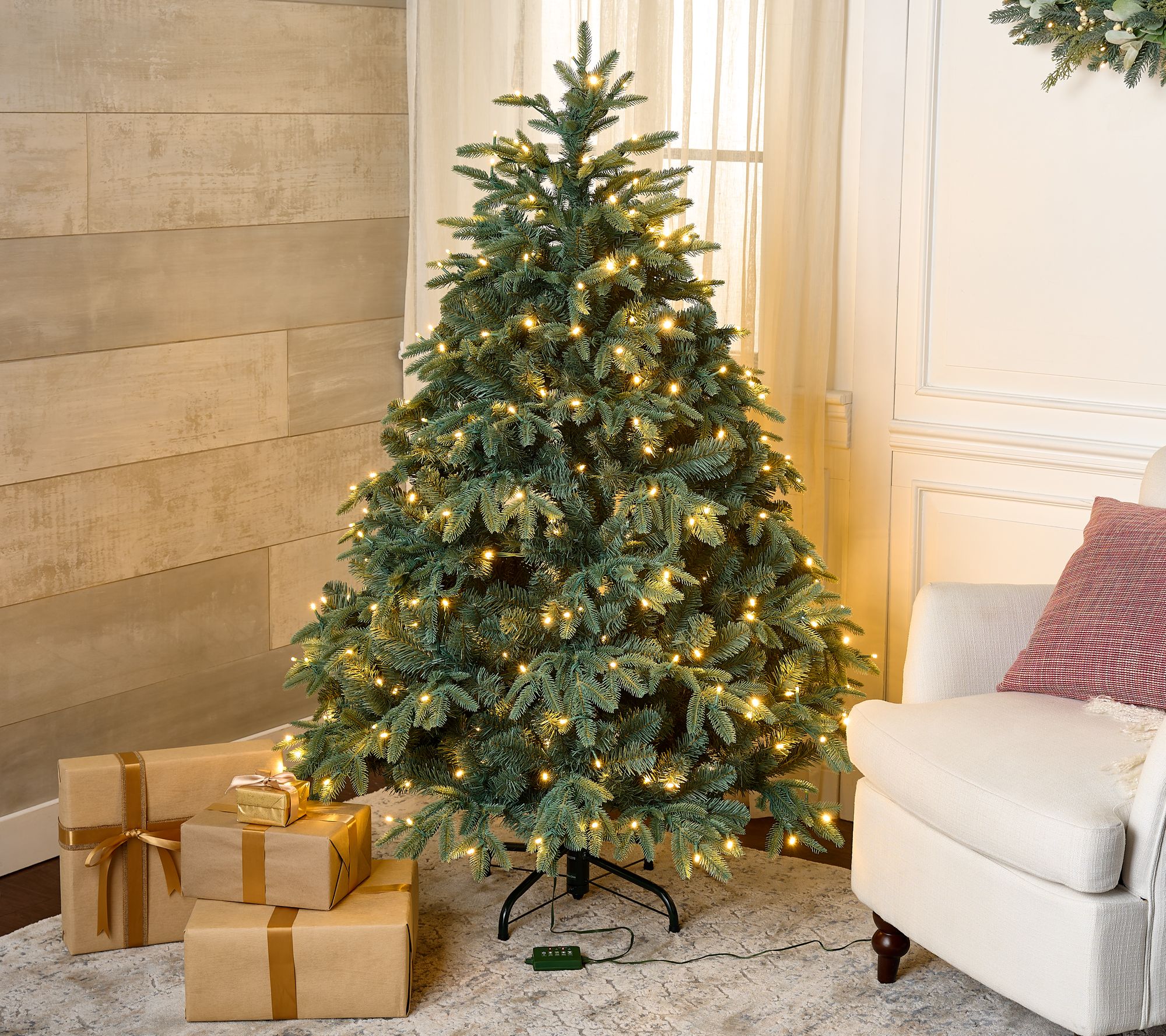Martha Stewart 5' Color Flip Blue Spruce Full Profile Downswept Tree