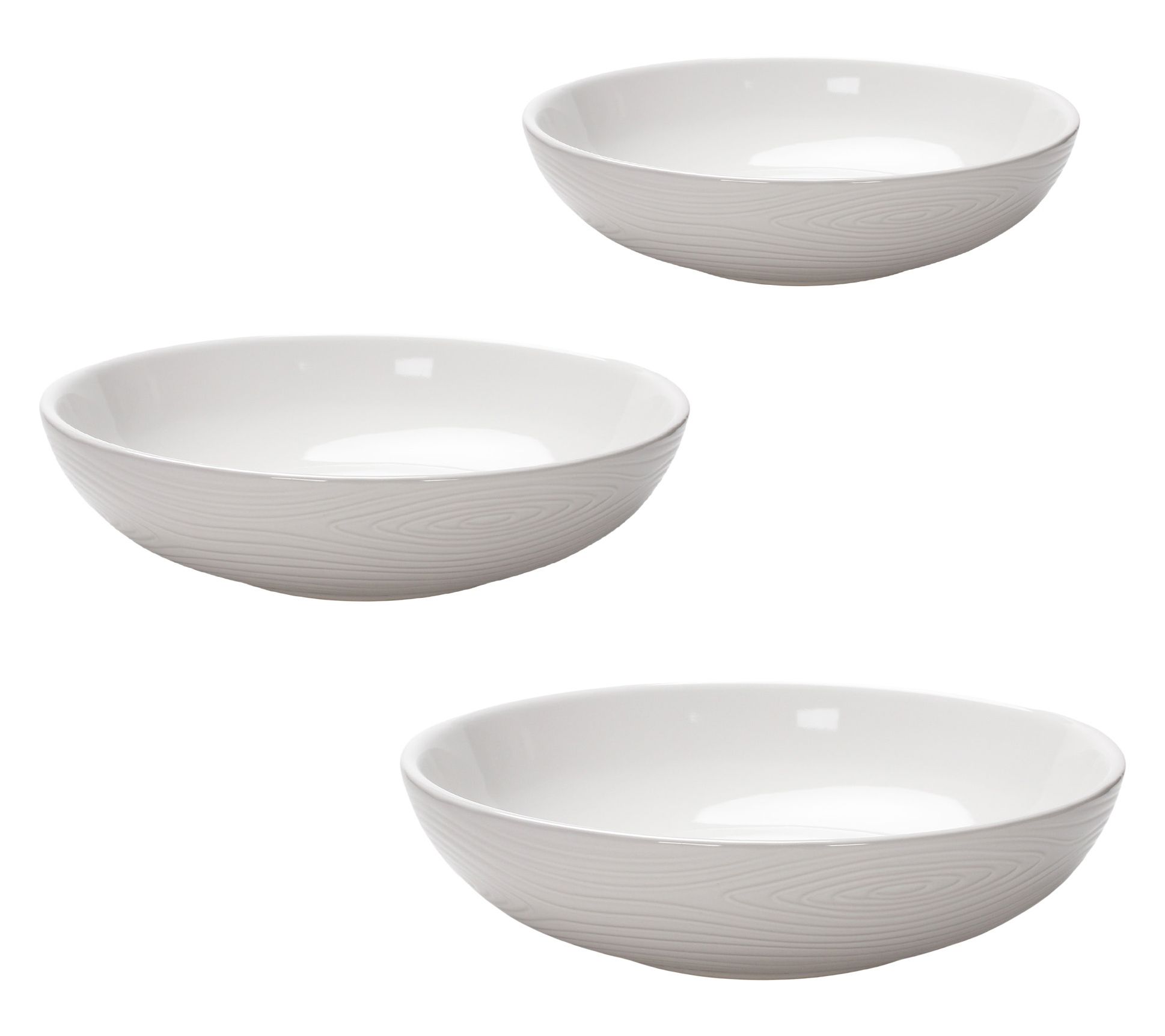 "As Is" Temp-tations Woodland Set of 3 Shallow Nesting Bowls