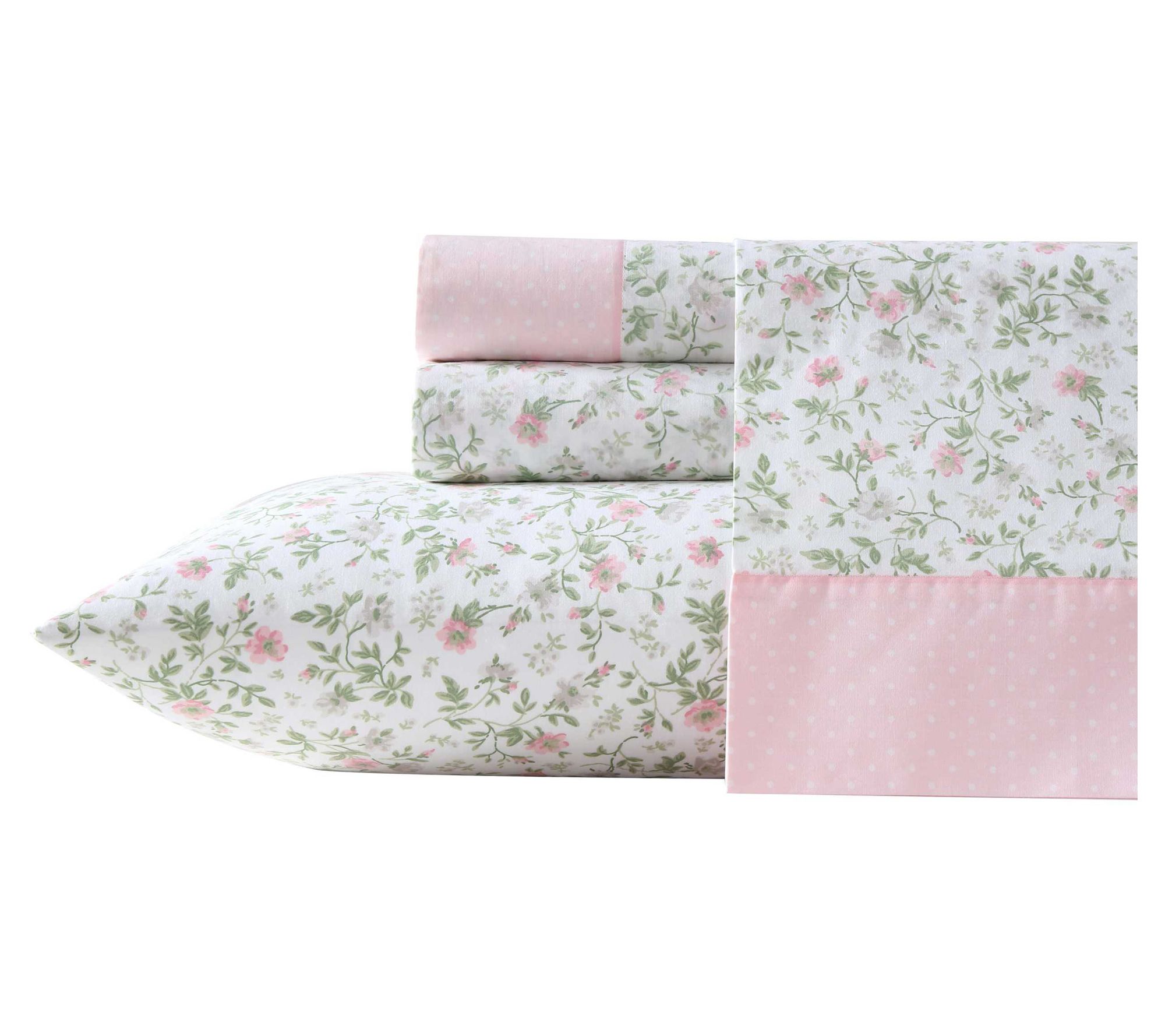 Laura Ashley Bonnie Pretty Pink Queen Sheet Set