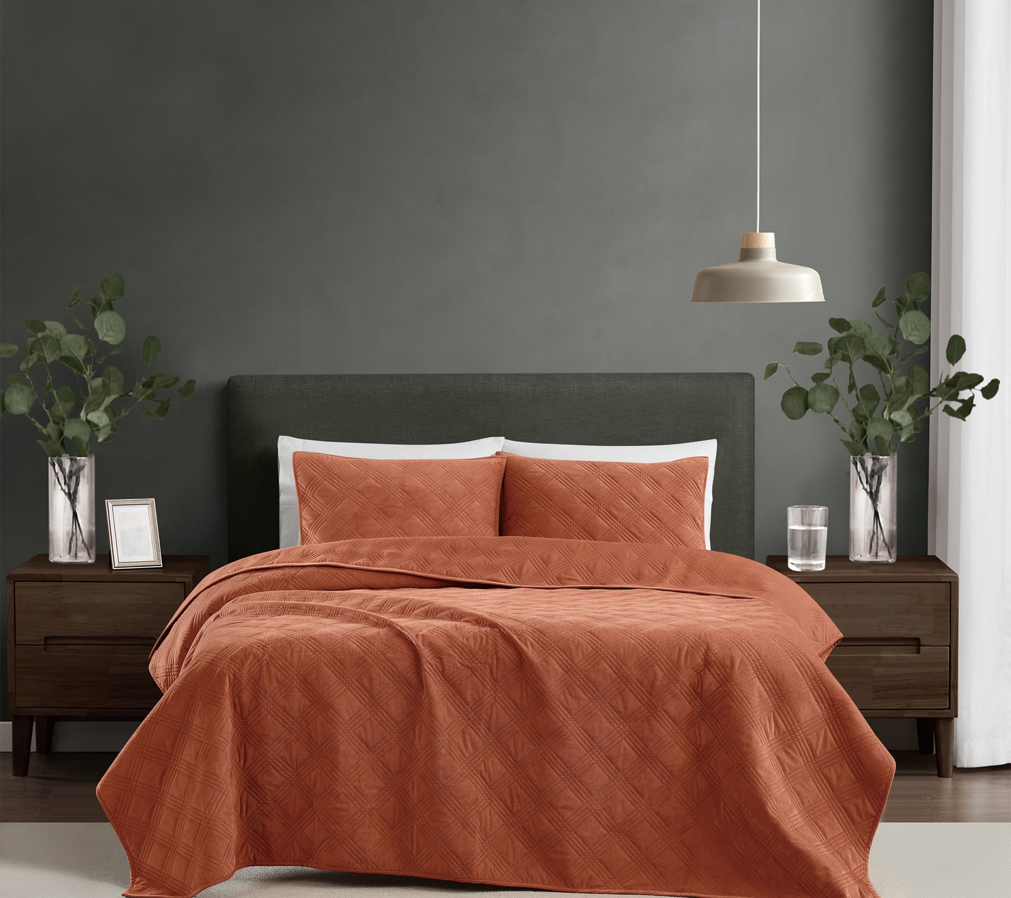 Brooklyn Loom Corduroy Pinsonic 2 Piece Twin/TXL Quilt Set