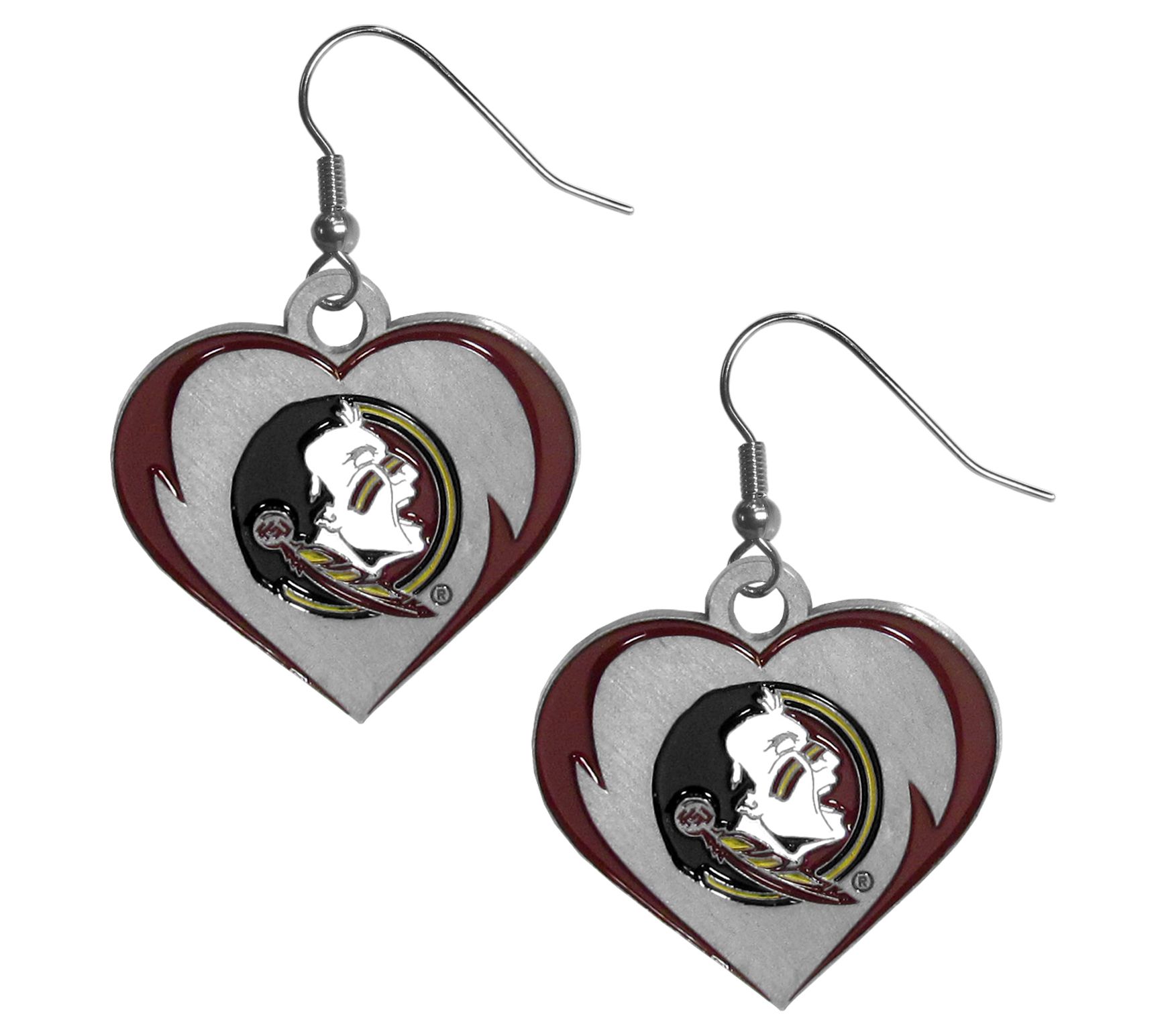 Siskiyou Sports NCAA College Heart Dangle Earrings