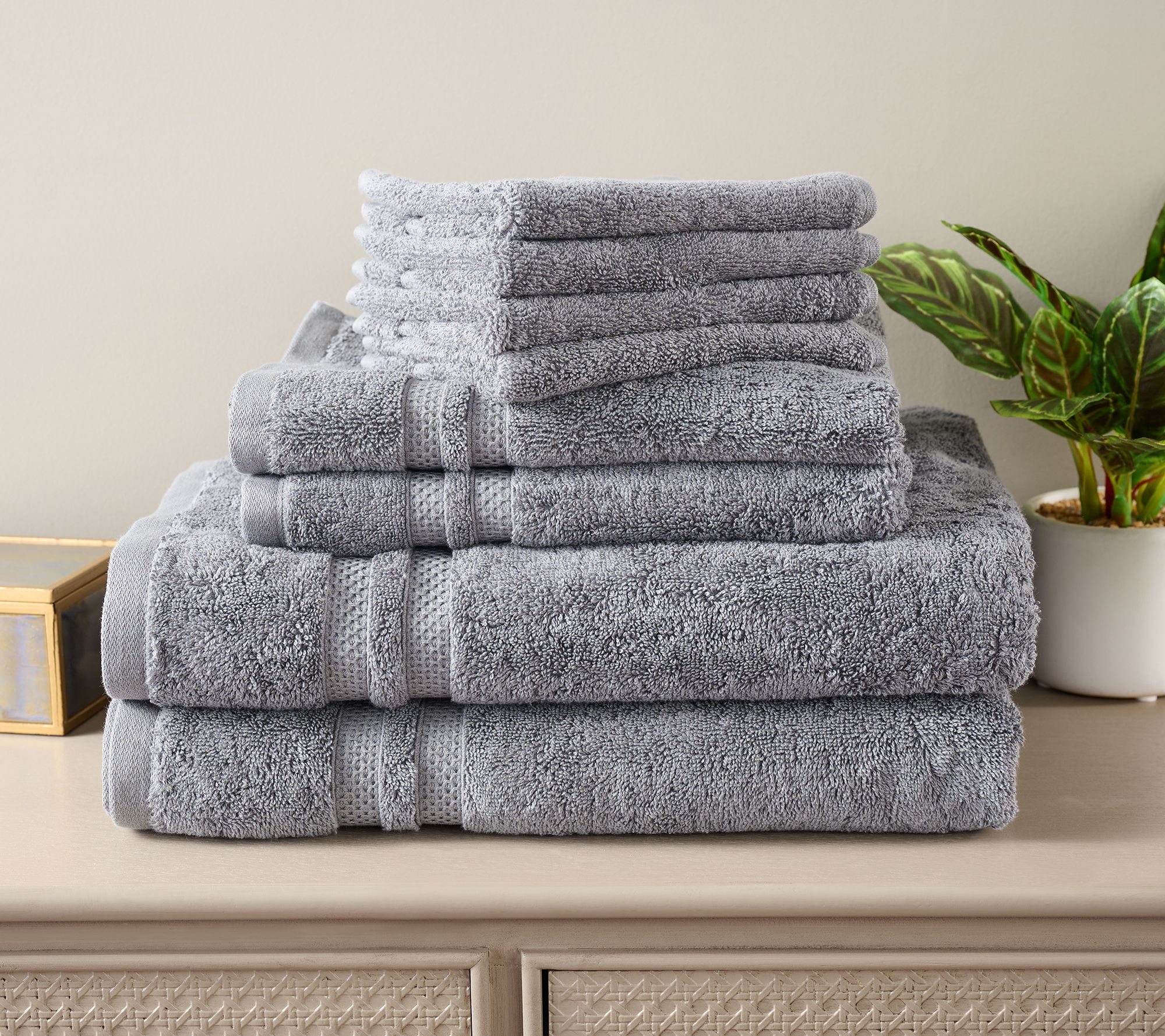 "As Is" Northern Nights 8pc Organic Towel Set
