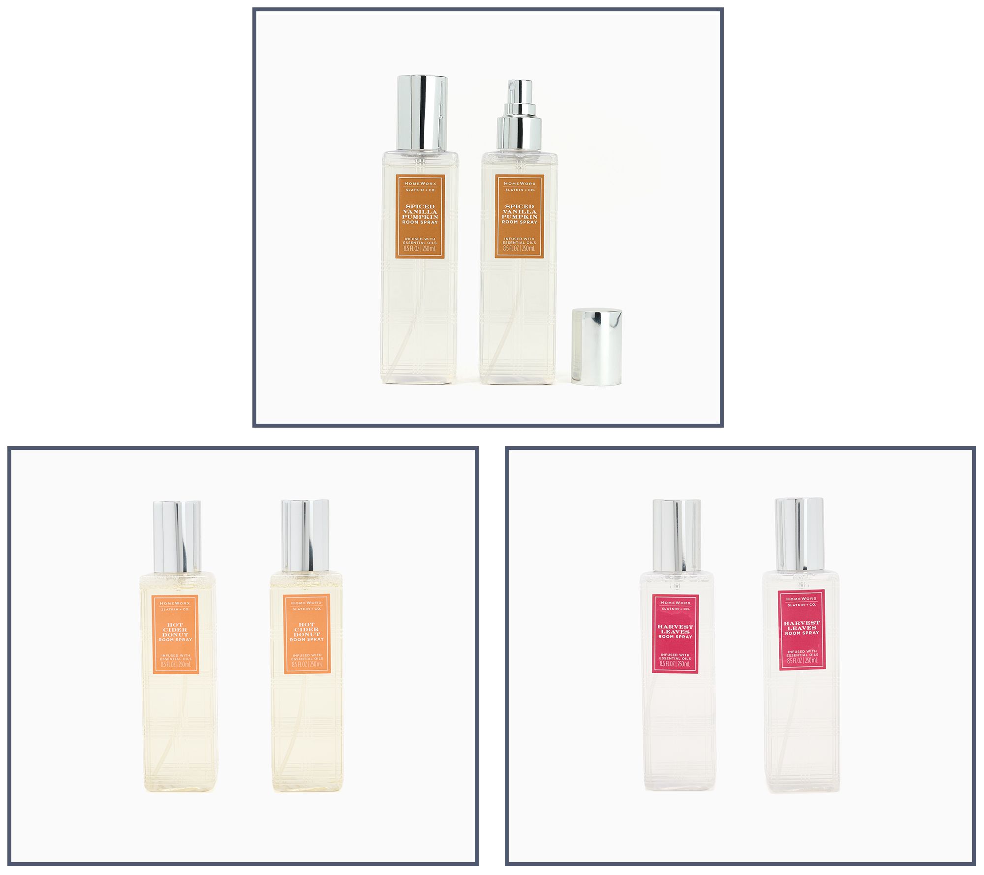 HomeWorx by Slatkin + Co. S/2 8oz Flavors of Fall Room Sprays