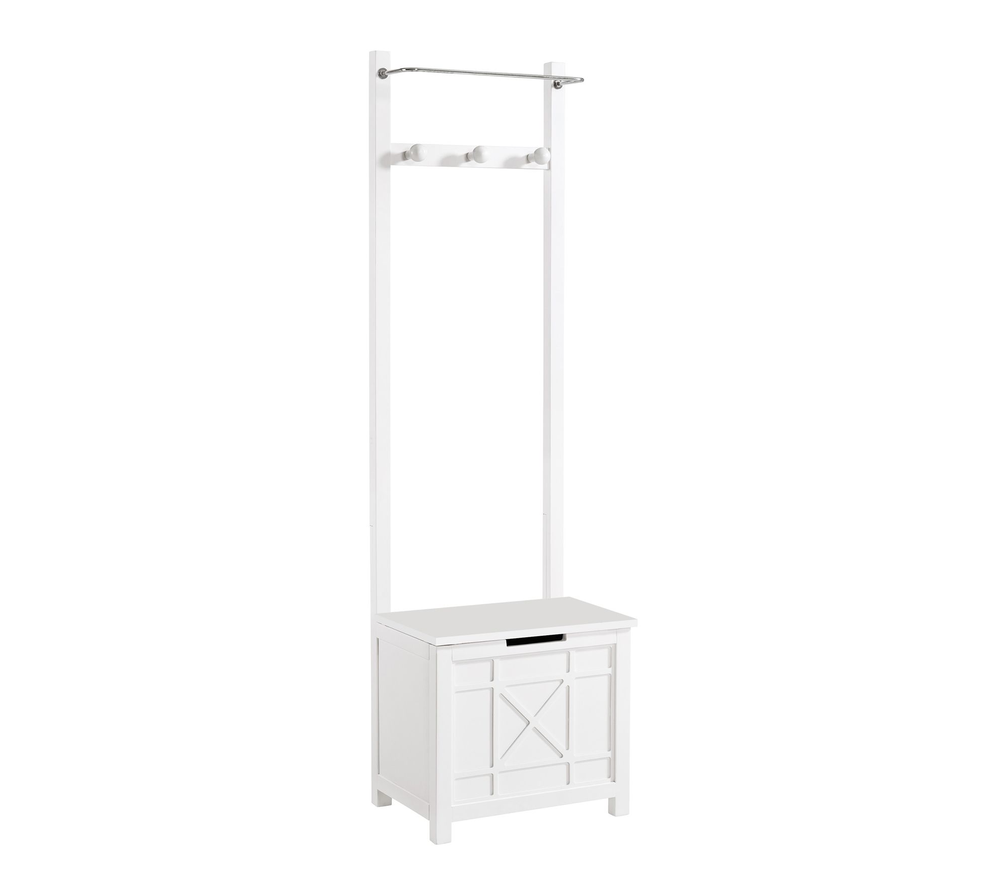 Derby Laundry Hamper with Cushioned Seat and Towel Rack Stool