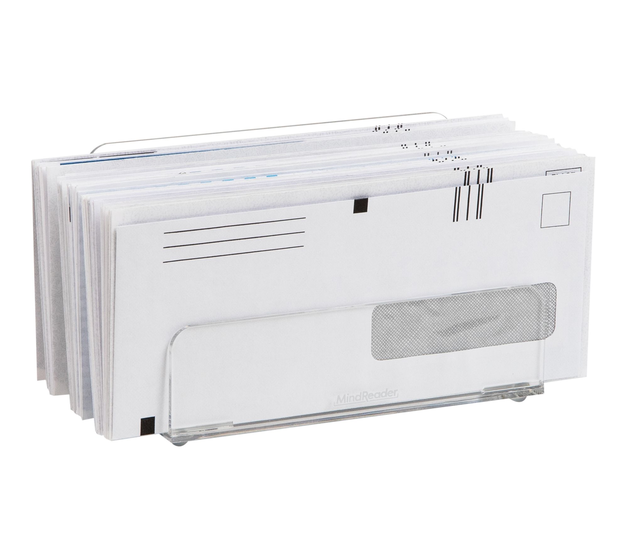 Mind Reader 3-Tier Mail Sorter Mail Organizer,Clear