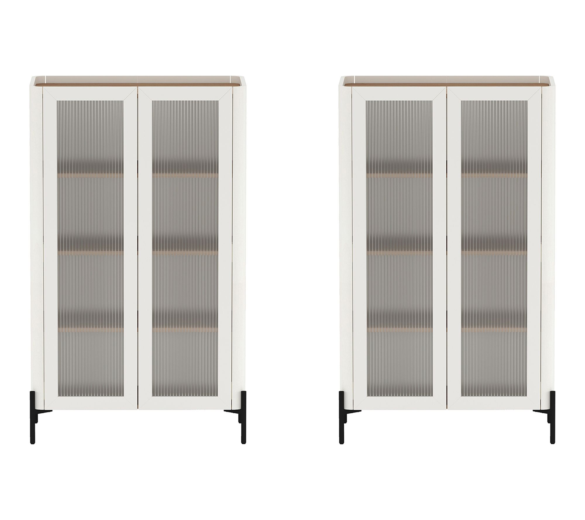 Manhattan Comfort Abbey 32" Bookcase Cabinet -Set of 2