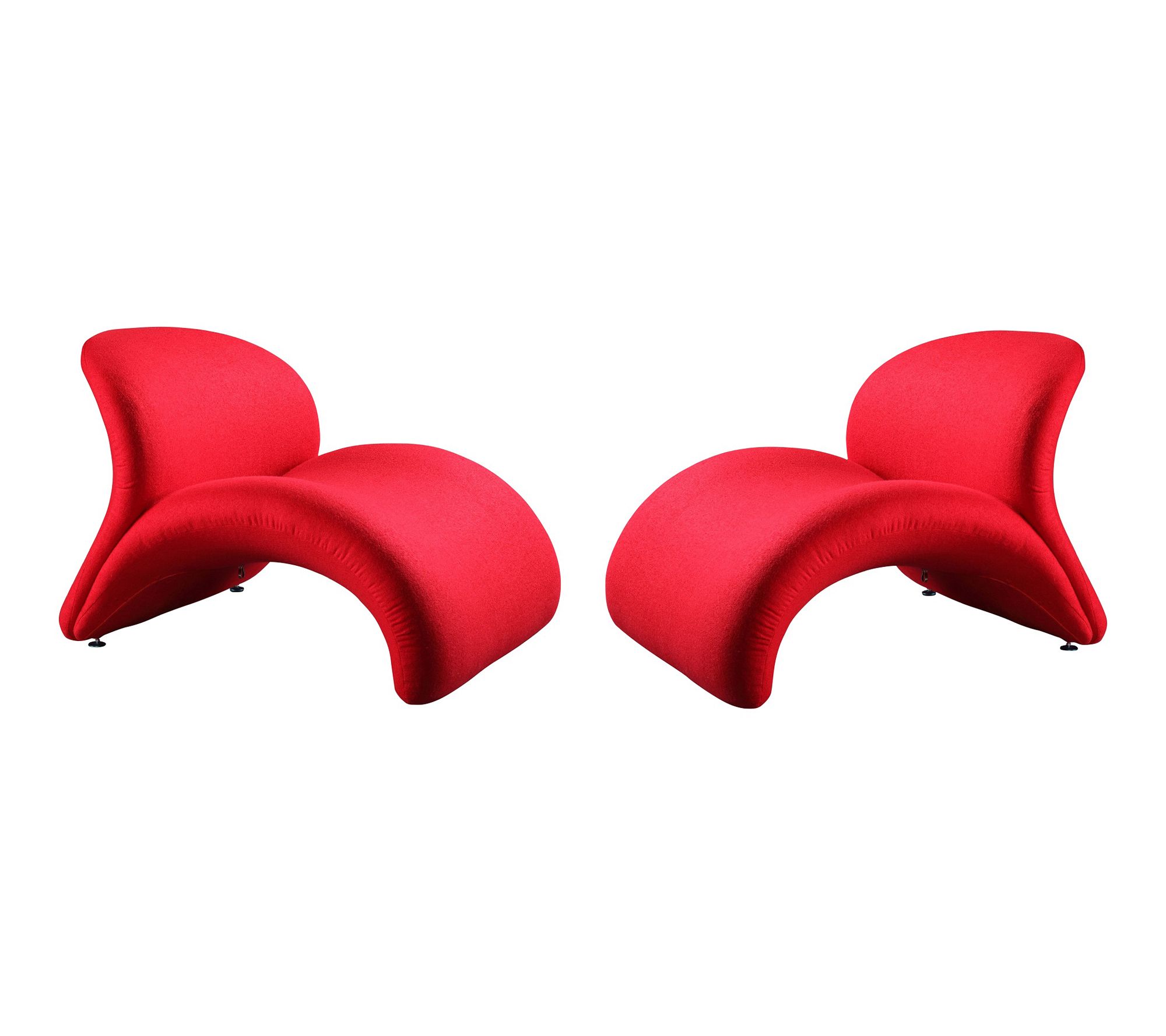 Manhattan Comfort Rosebud Wool Blend Accent Chair - Set of 2