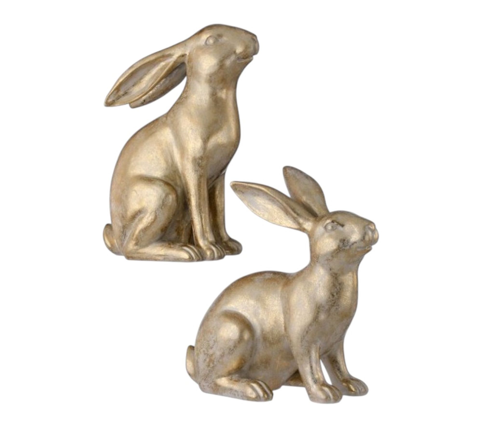 RC Home Decor-9-10.5" Gold Bunny Figurine Set-Elegant Easter