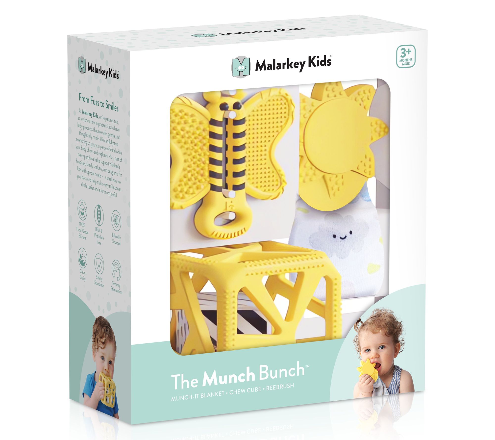 Malarkey Kids The Munch Bunch - 3-in-1 TeethingGift Set