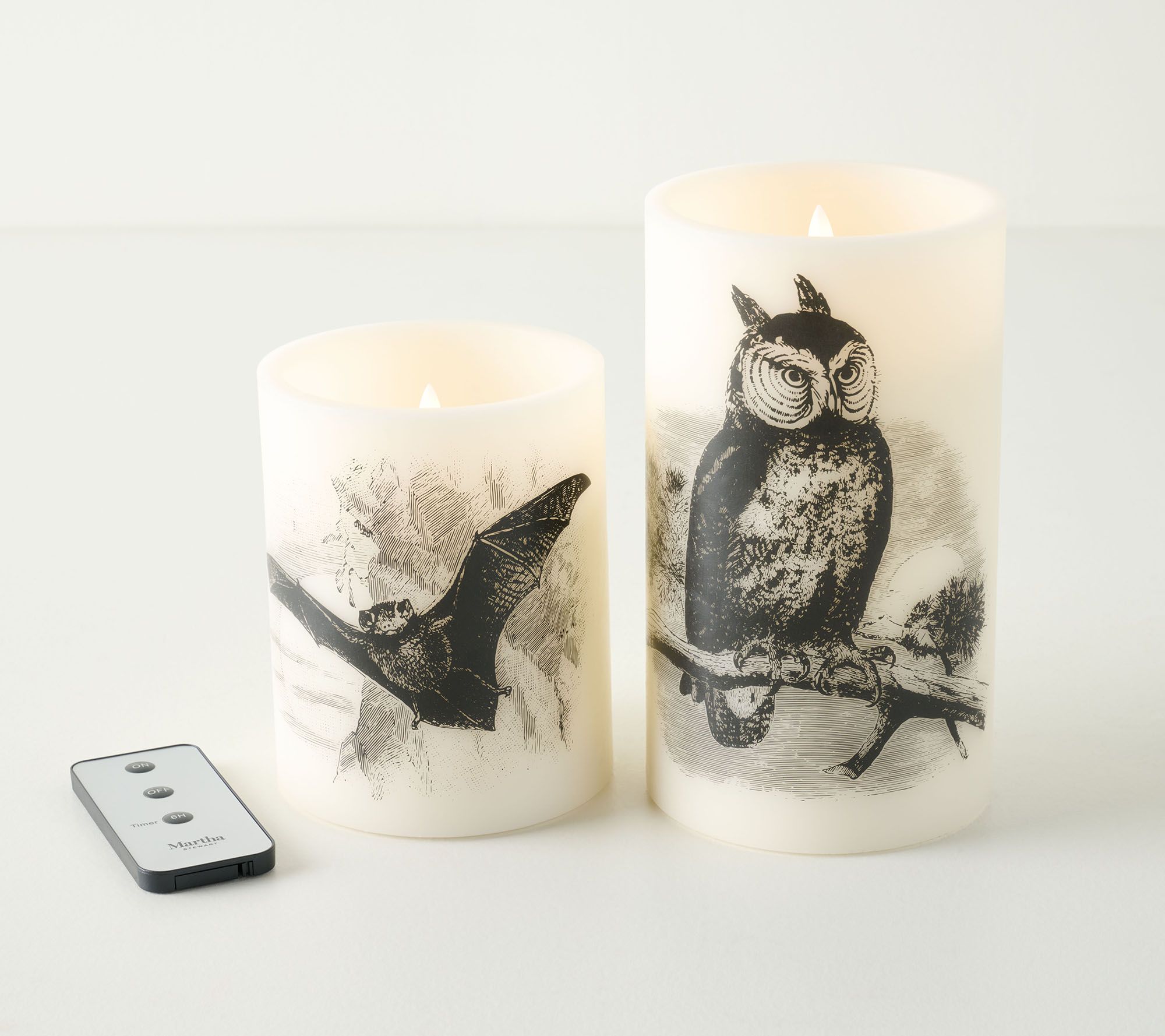 Martha Stewart S/2 Halloween Flameless Candles