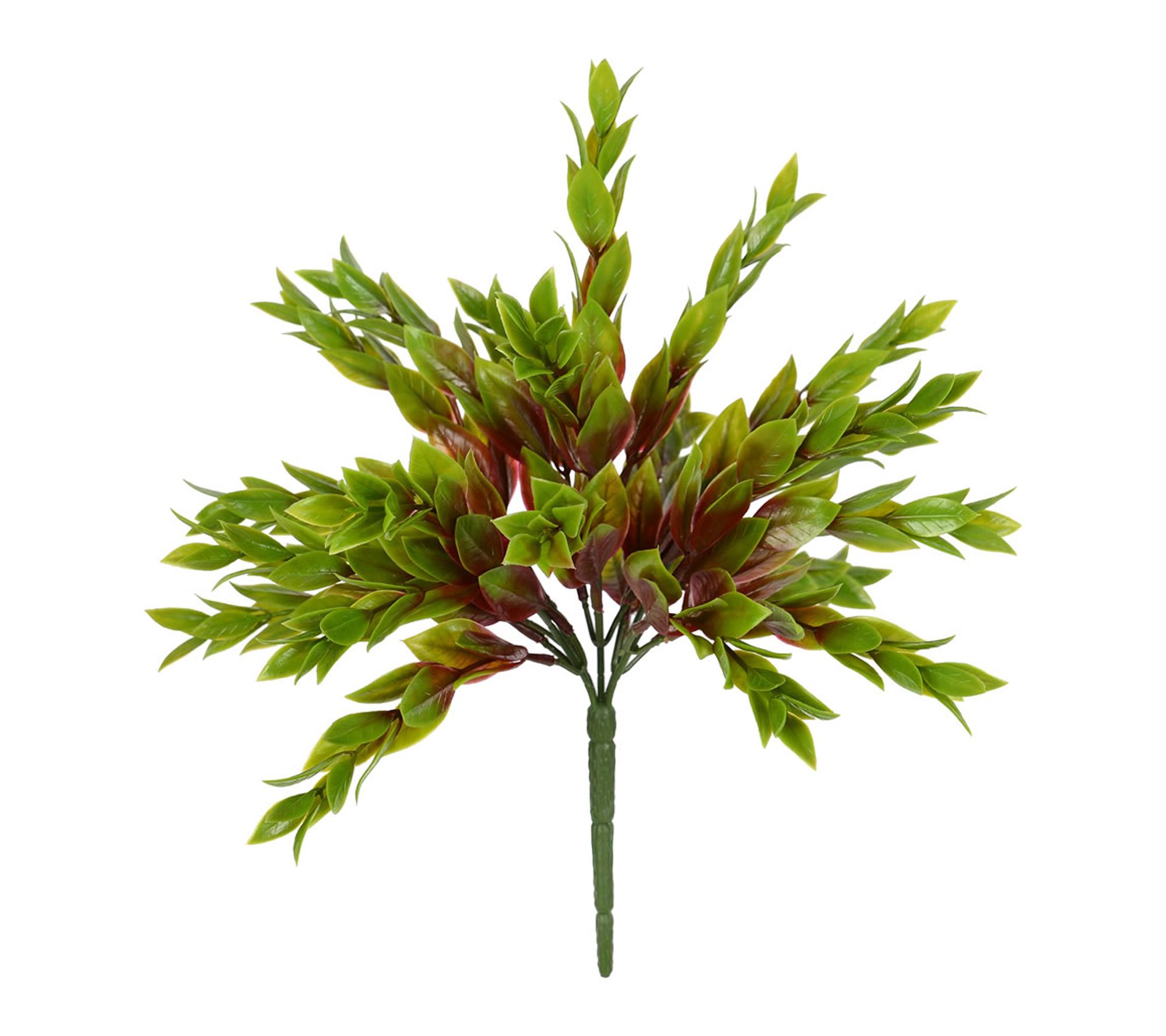 Vickerman 10.5" Green Mini Leaf Bush UV Coat 4/Pk