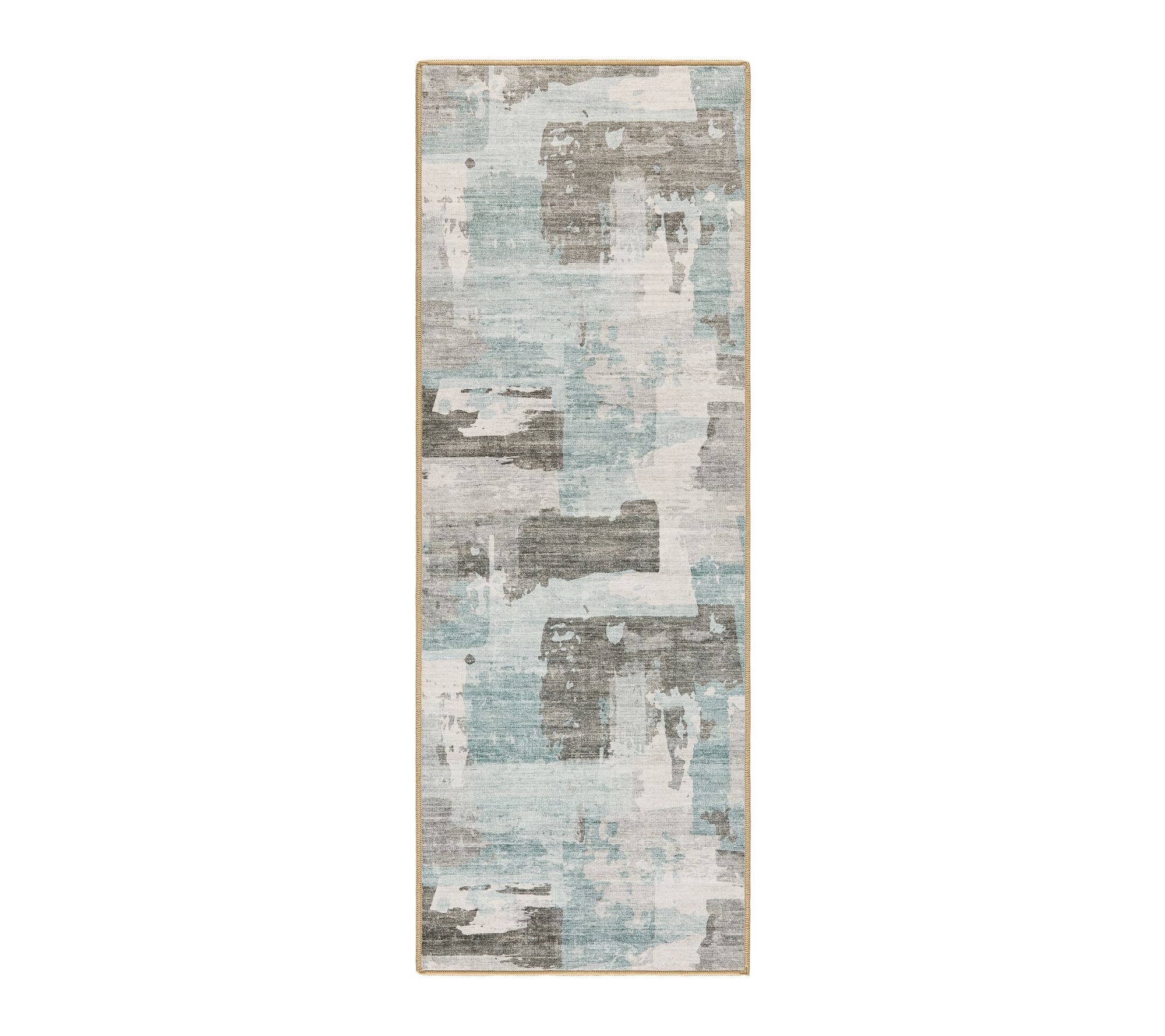 Everwash Haven Abstract Colorblock 2x7 WashableRunner Rug