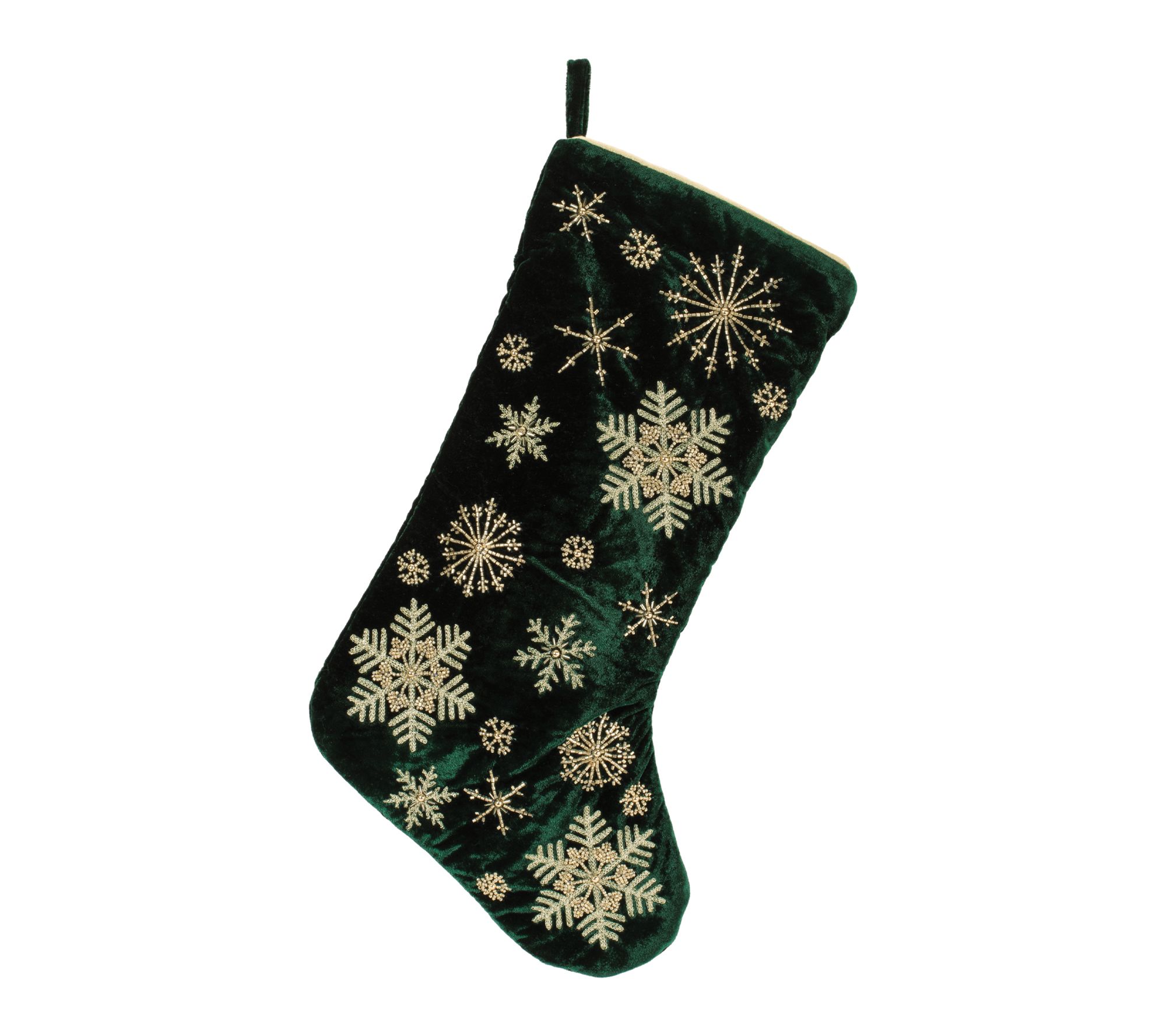 Melrose Velvet Snowflake Christmas Stocking 19.5"H