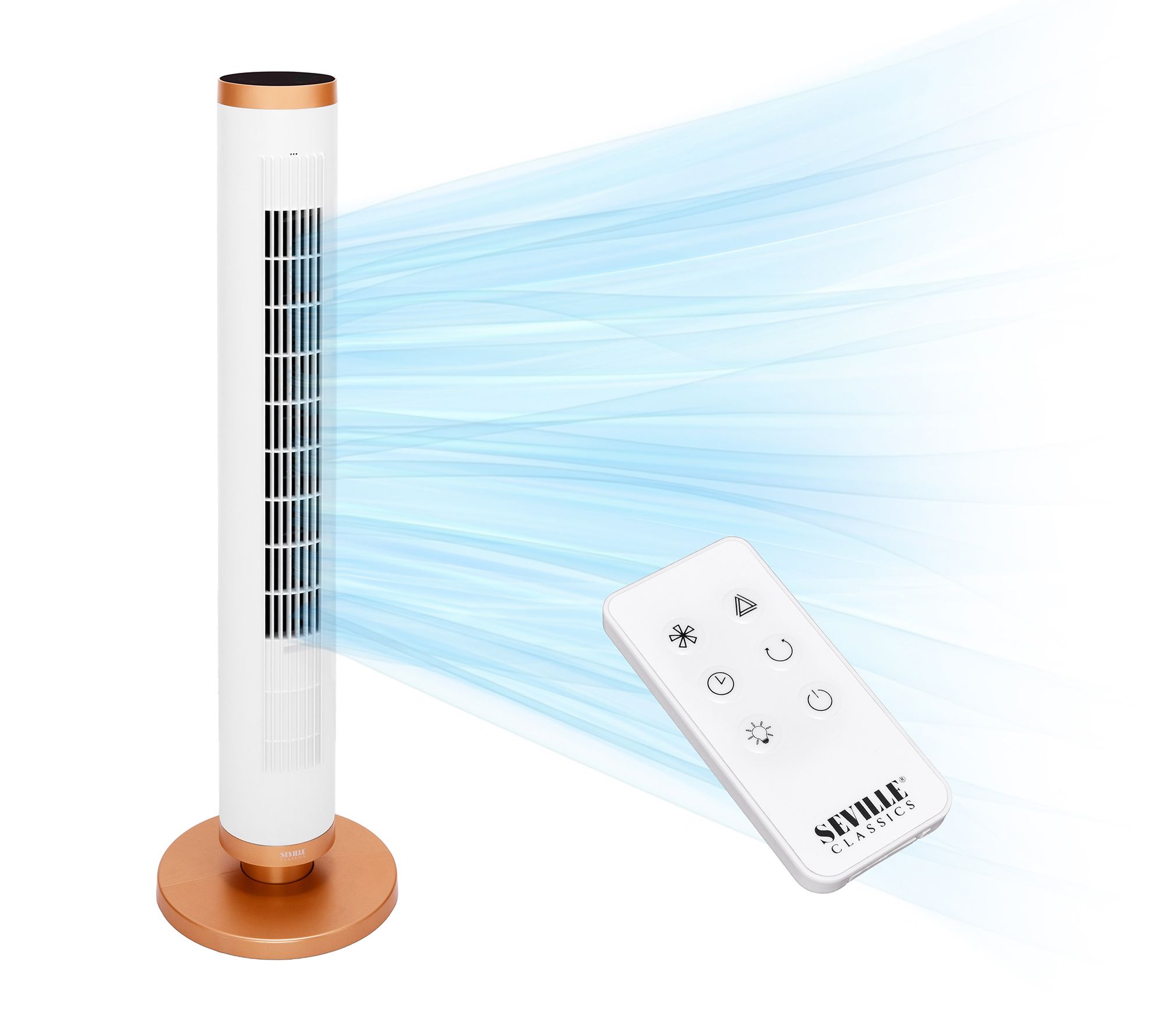 Seville Classics UltraSlimLine Oscillating Tower Fan w/