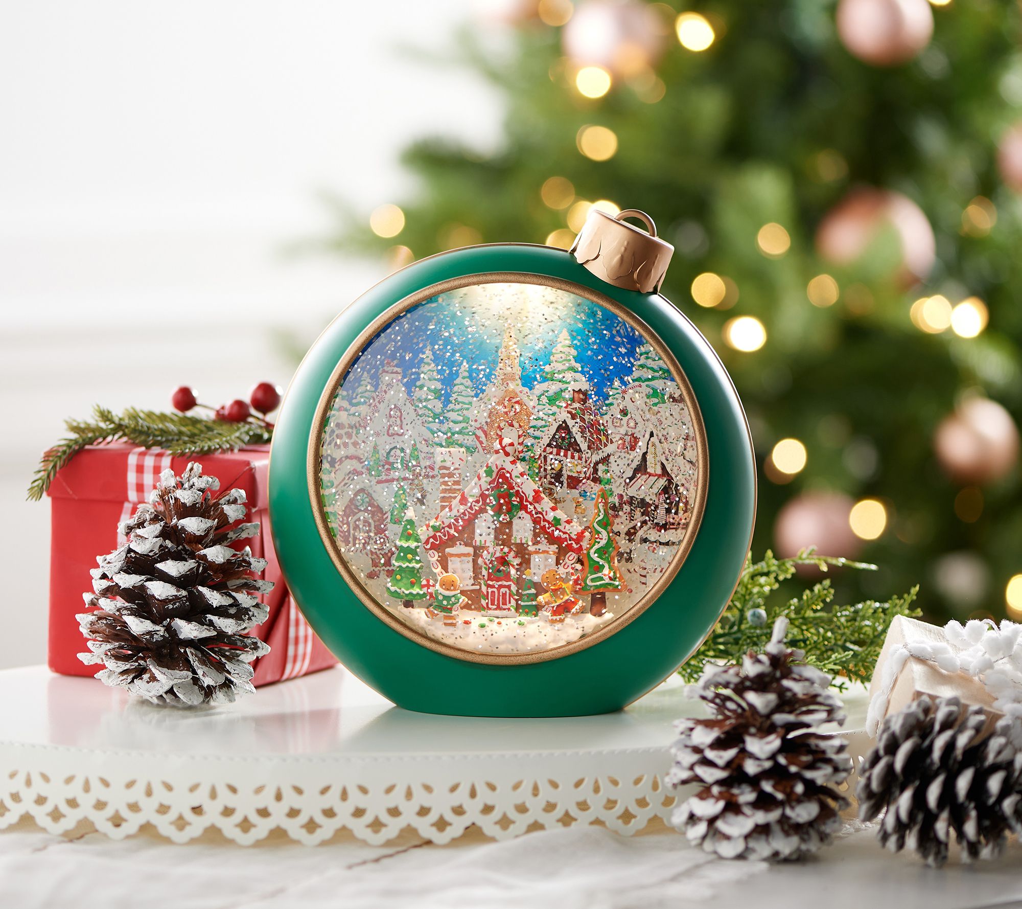 Illuminated Ornament with Scene by Valerie 