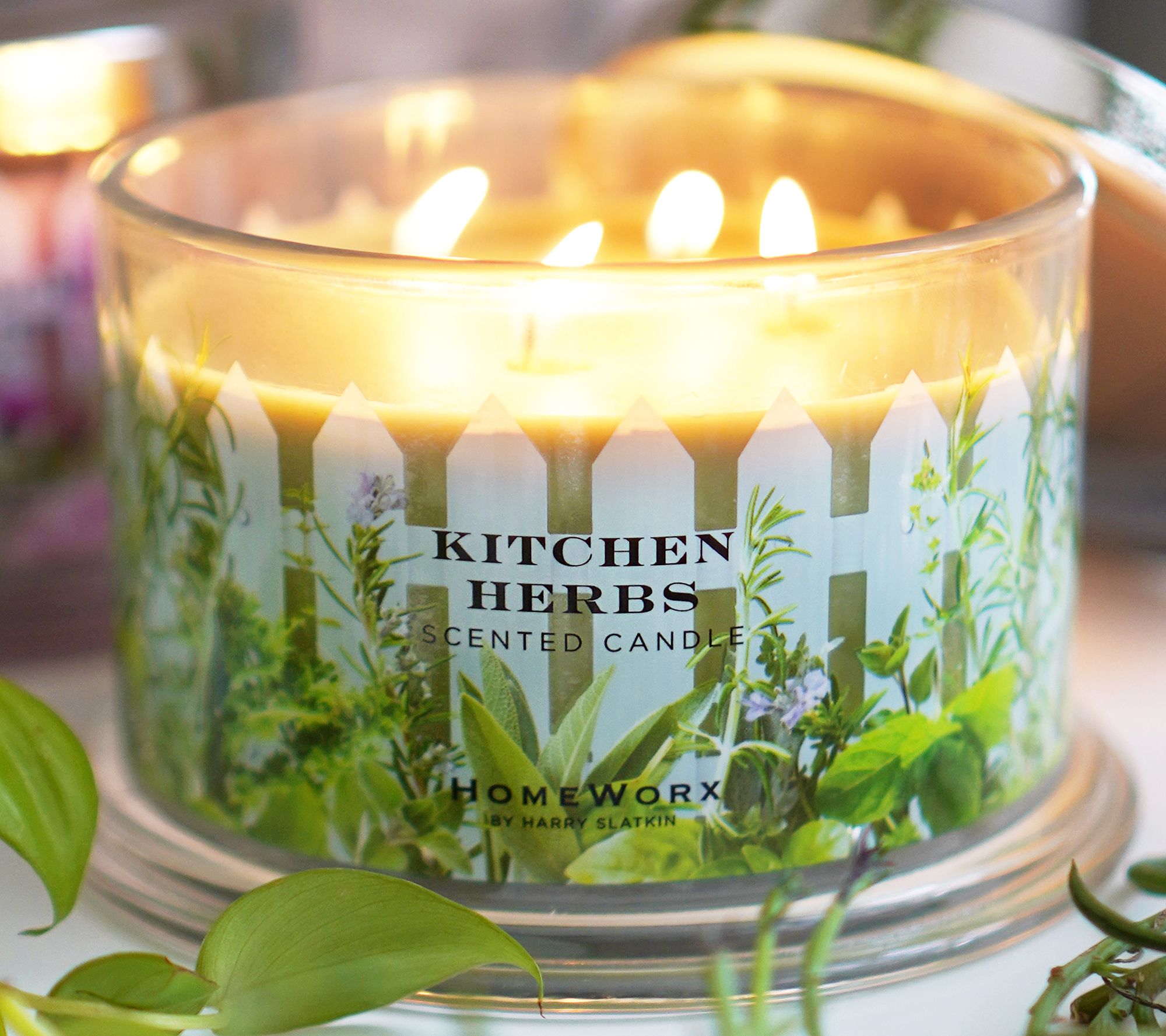 "As Is" HomeWorx by Harry Slatkin Set of 2 Herb Candles