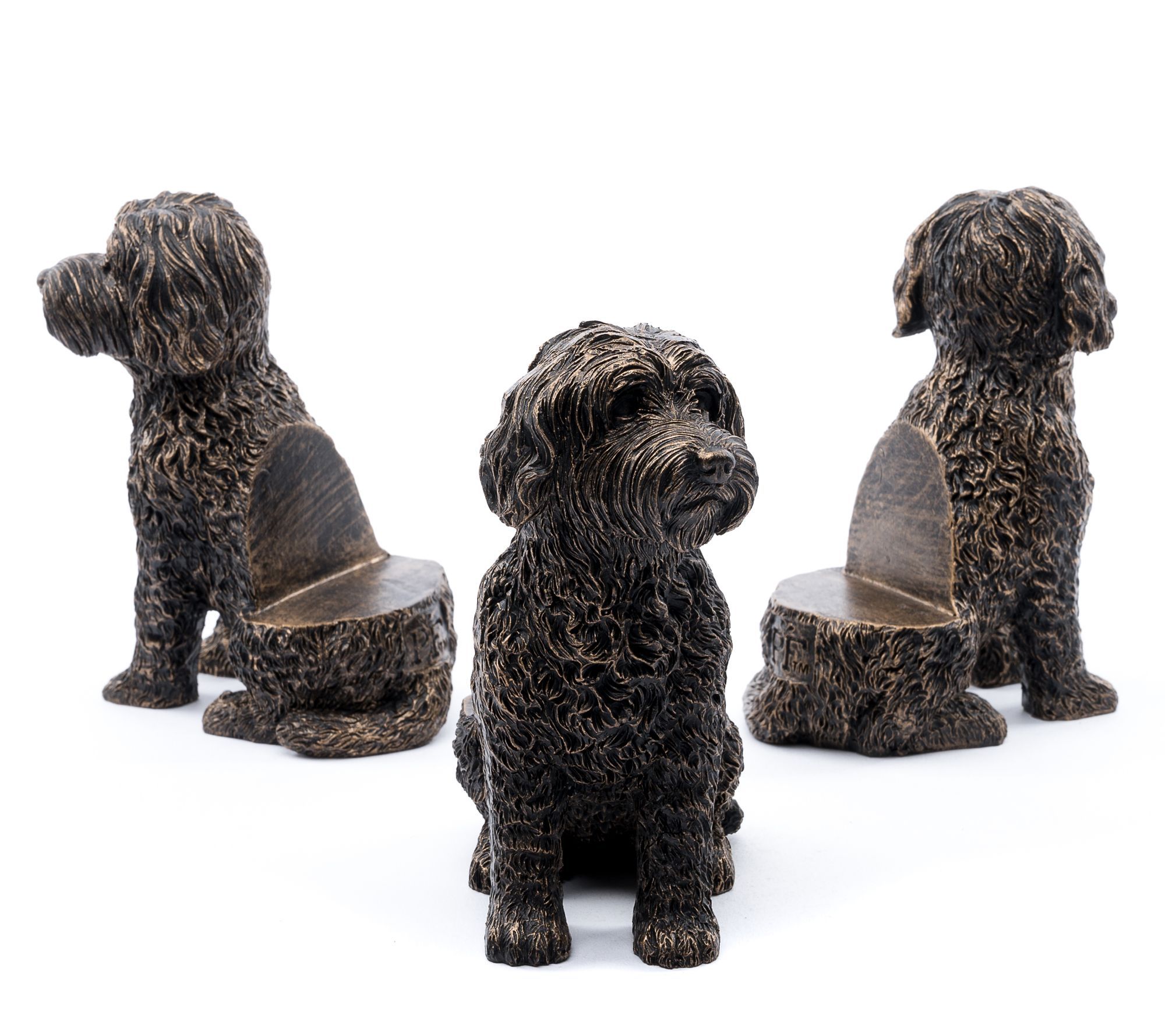 Potty Feet S/3 Antique Bronze Schnauzer