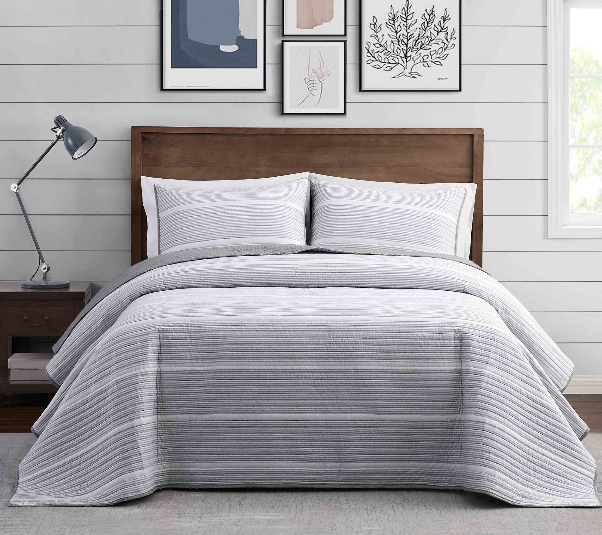 Brooklyn Loom Niari Yarn Dye Stripe Full/QueenQuilt Set