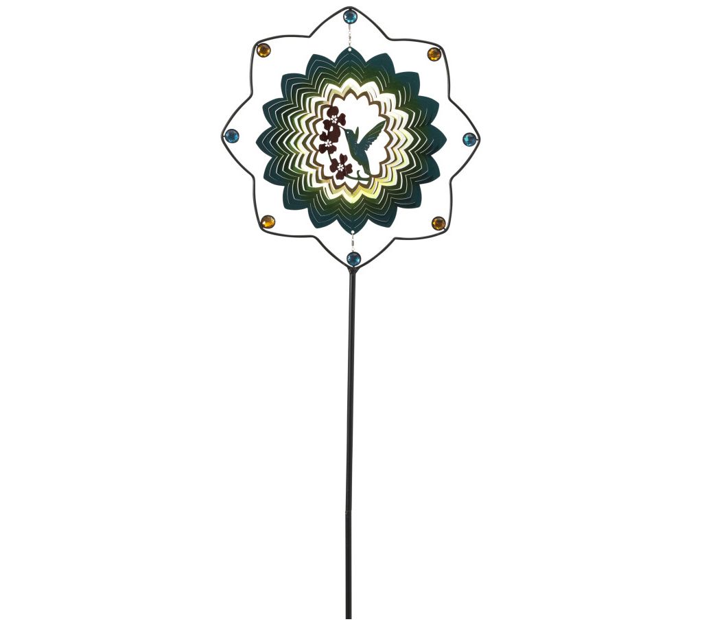 63"H Metal and Stainless Steel Wind Spinner by Gerson Co