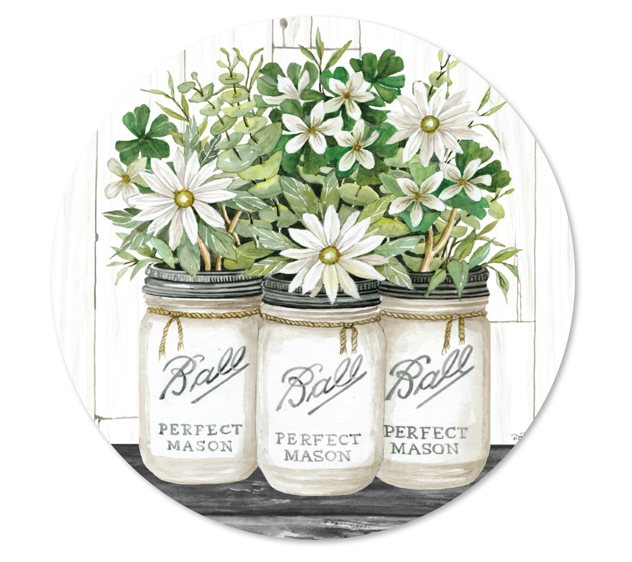 Courtside Market Love Gathers Here 12" x 12" Ci rcular Wood