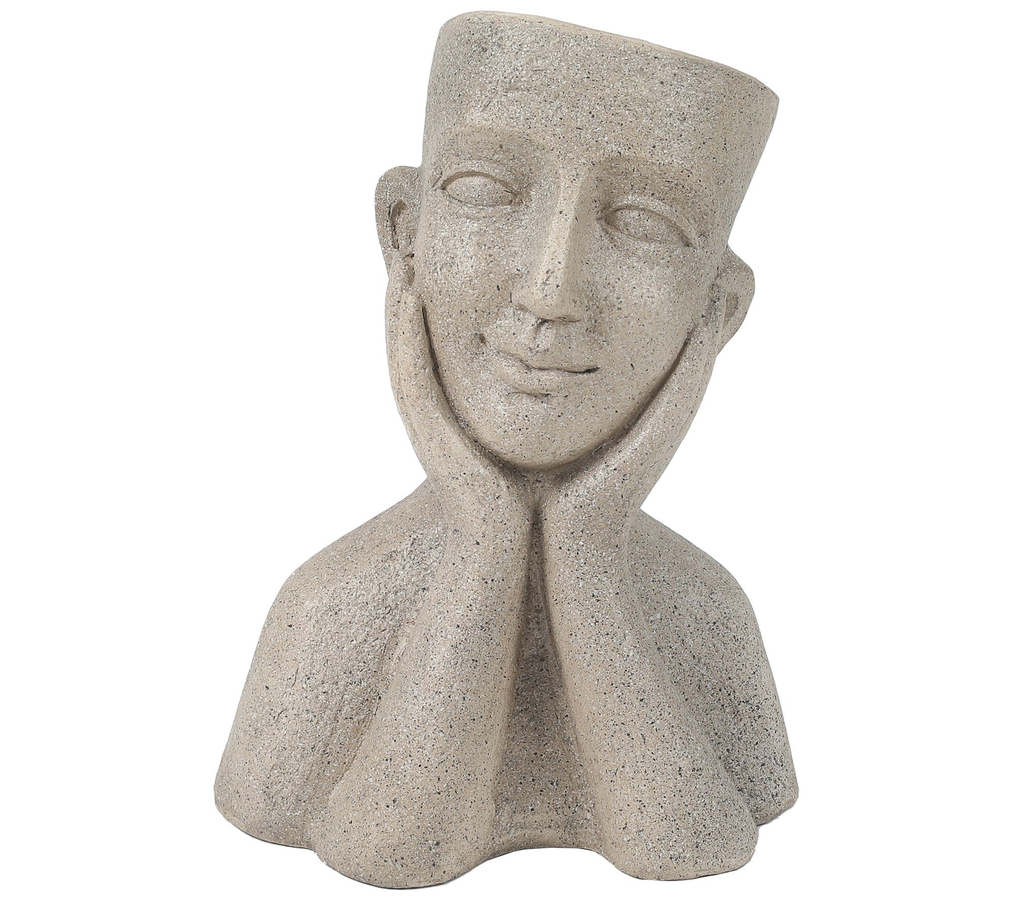 Luxen Home Speckled Mgo Content Bust Head Planter